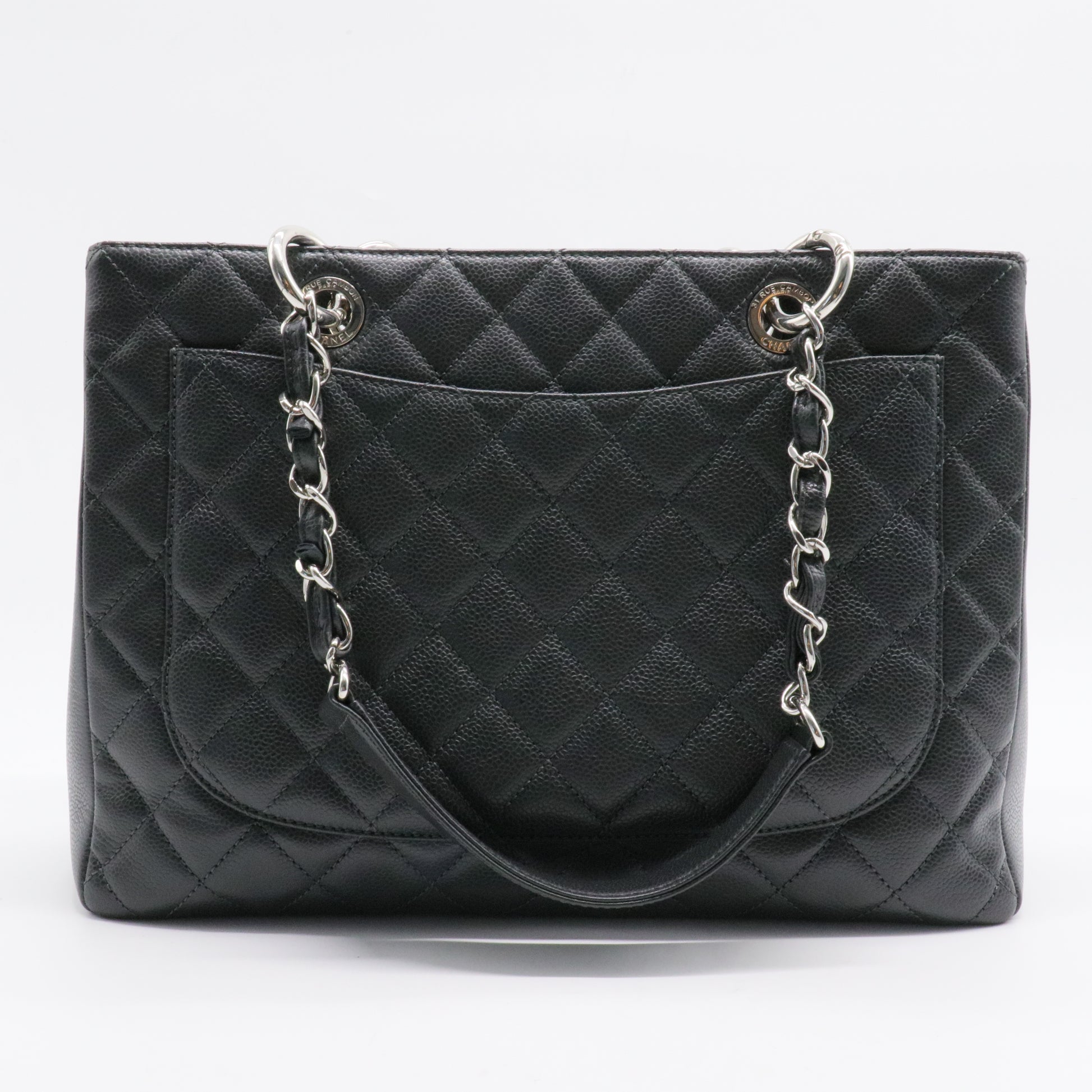 Grand Shopping Tote Quilted Caviar for alma