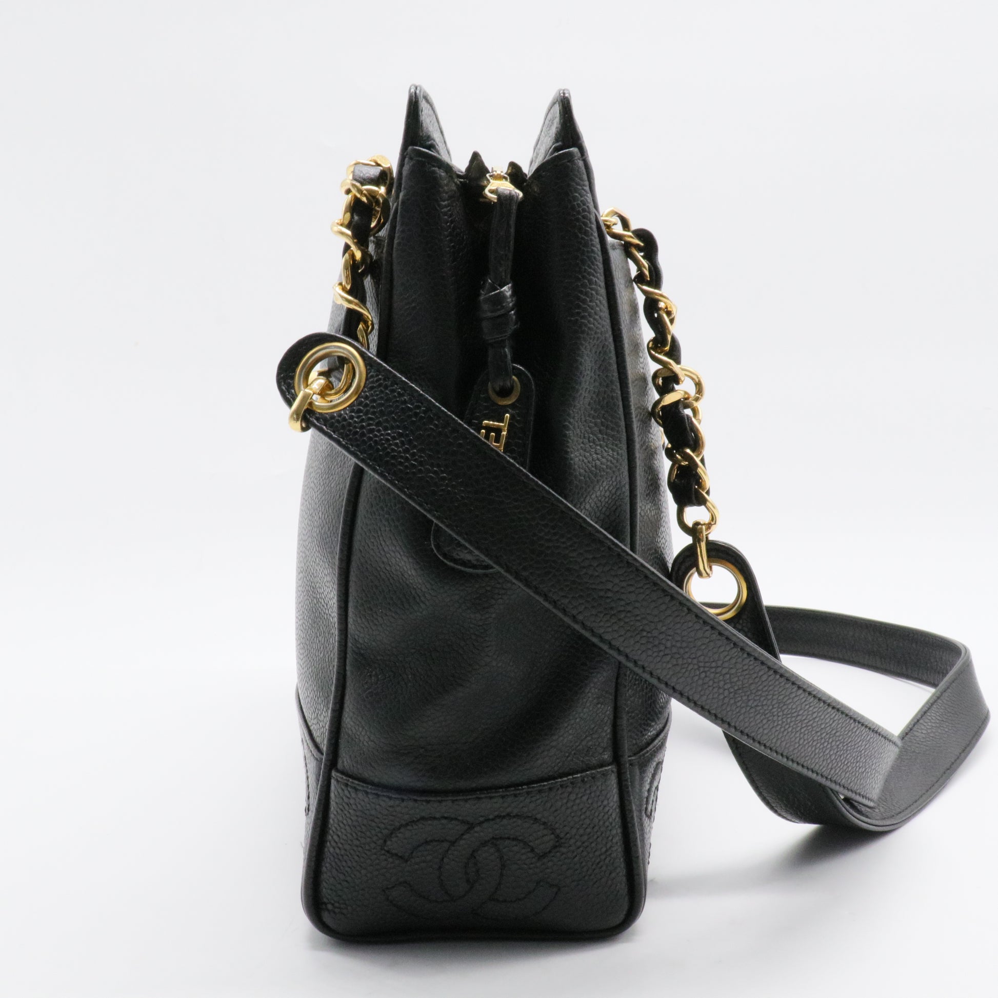 Triple CC Caviar Tote