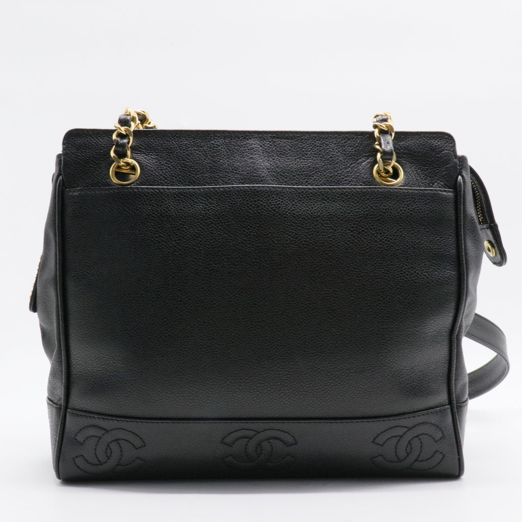 Triple CC Caviar Tote