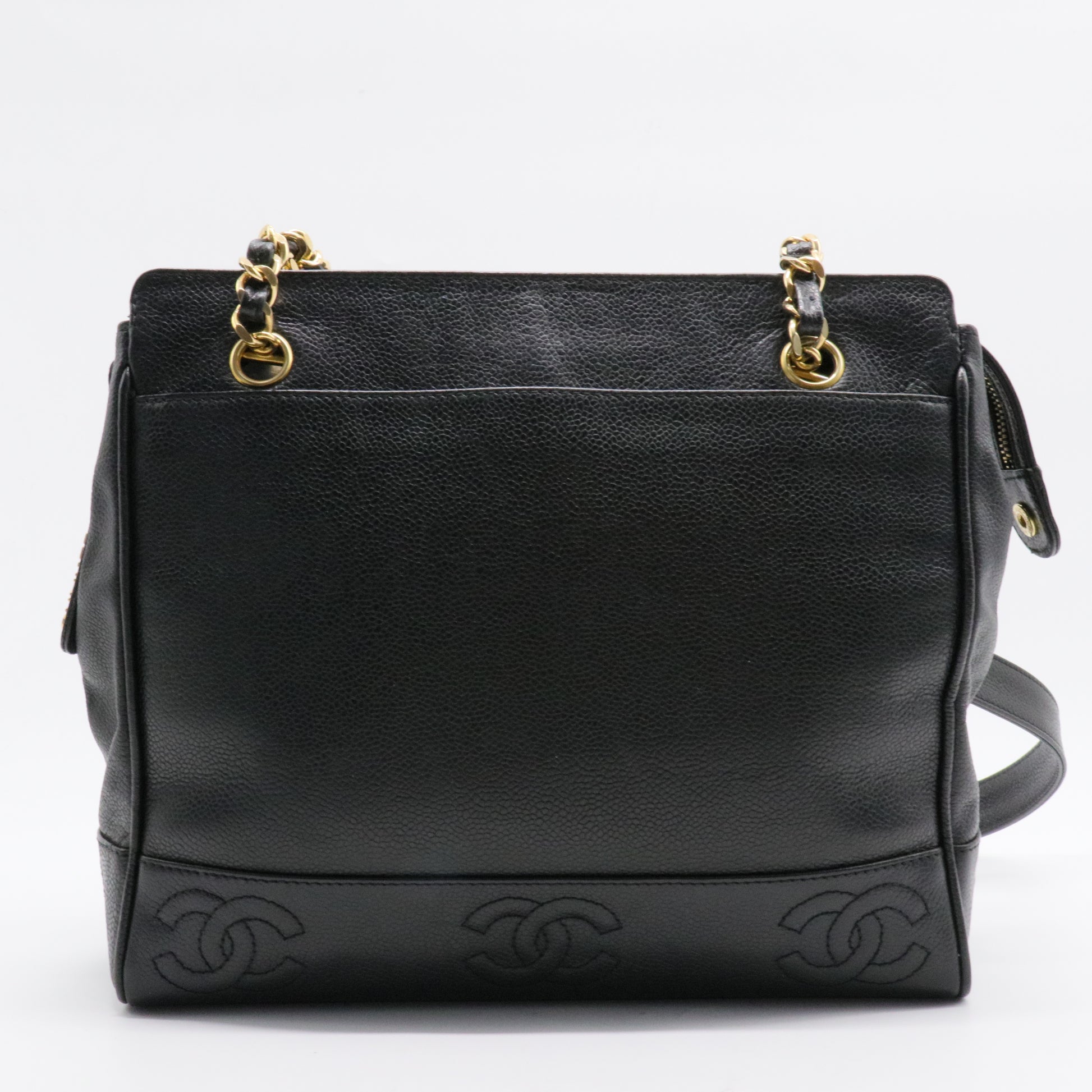 Triple CC Caviar Tote