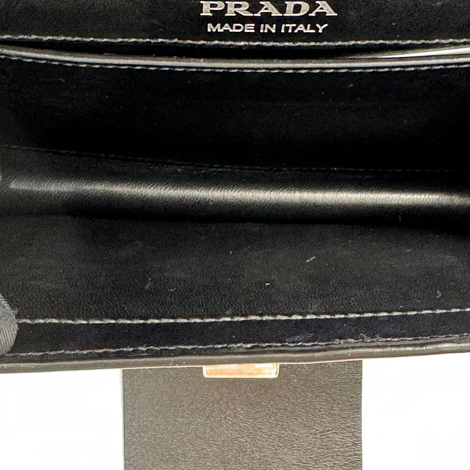 Crystal Ribbon Shoulder Bag City Calf and Crocodile Embossed Leather Small