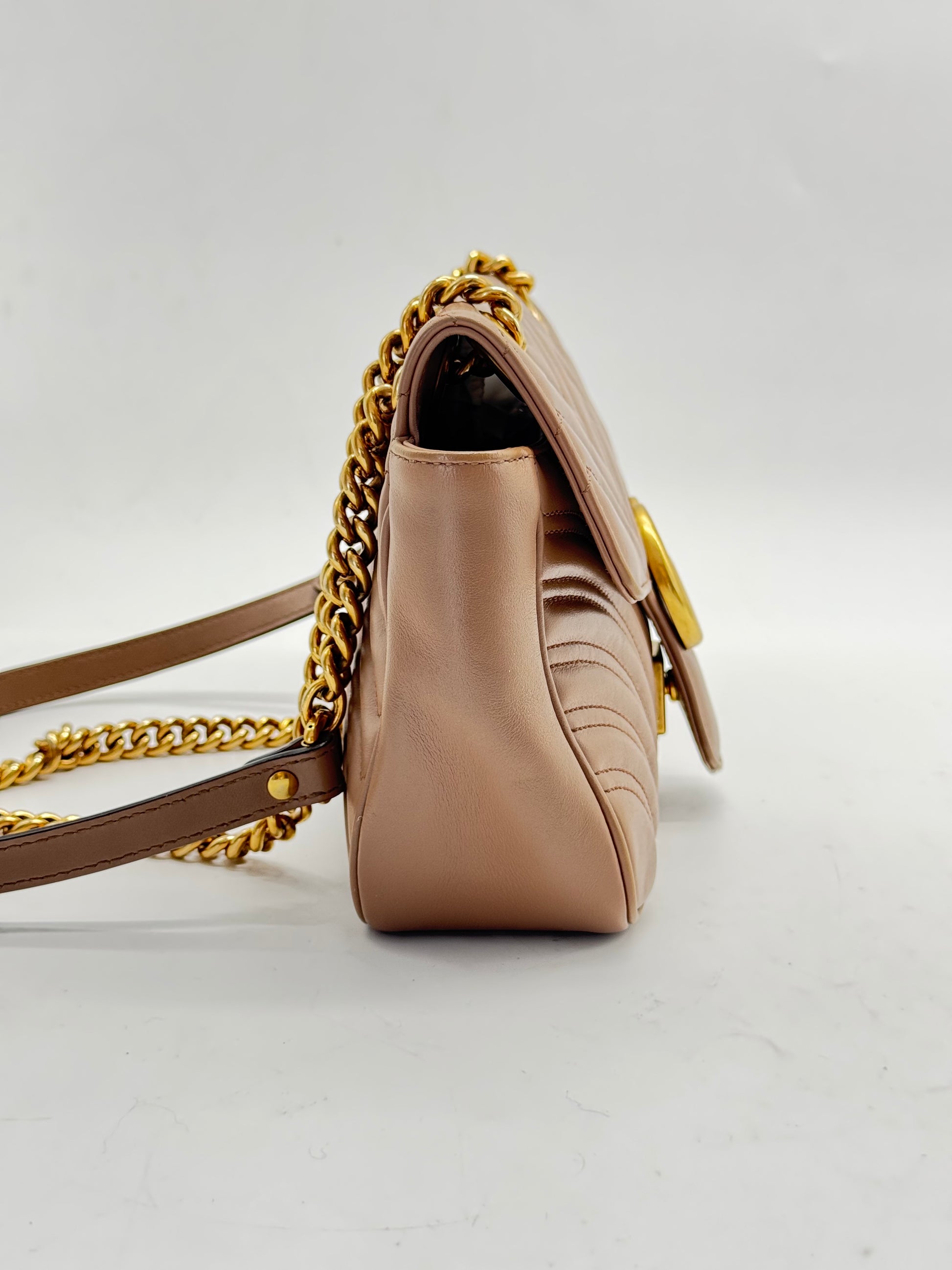 GG Marmont Flap Bag Matelasse Leather Small