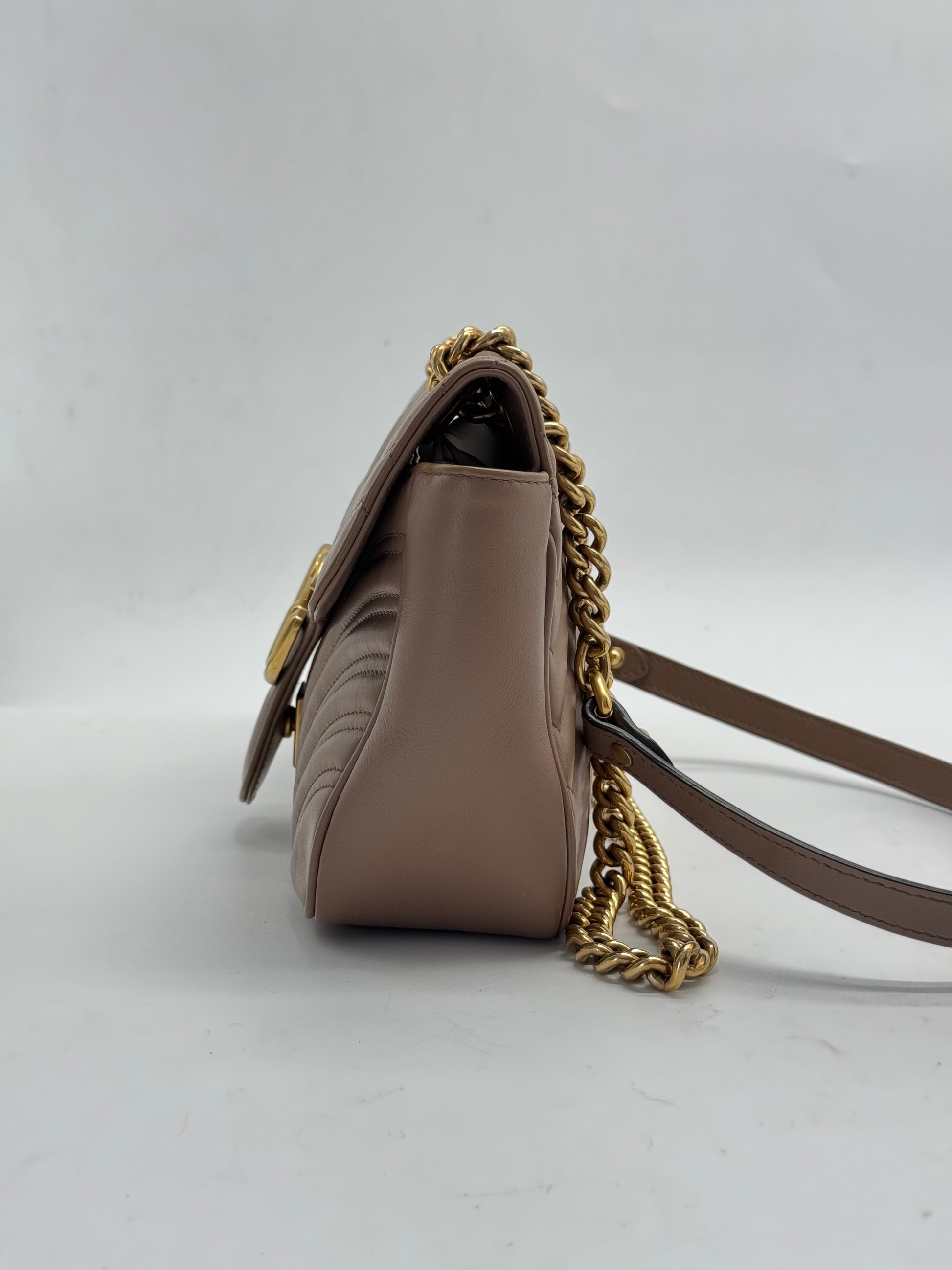 GG Marmont Flap Bag Matelasse Leather Small