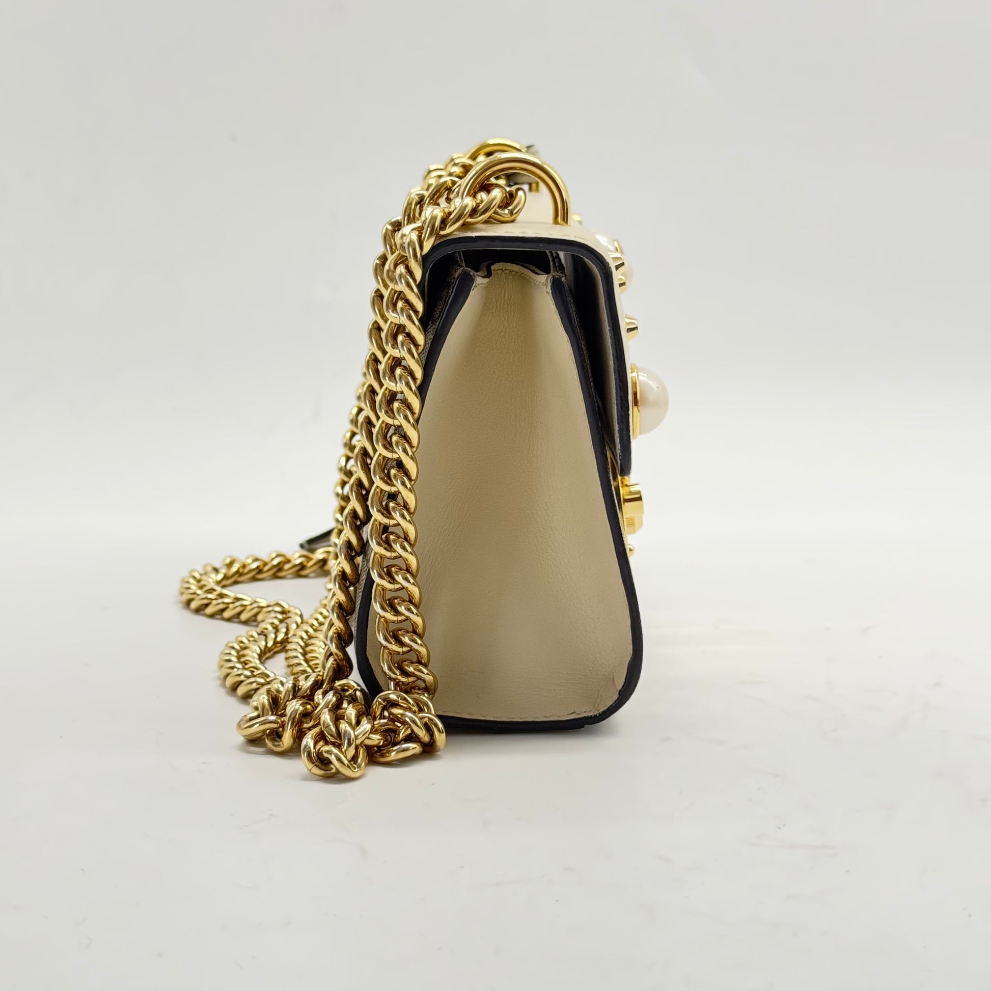 GG Supreme Pearl Embellished Padlock Bag