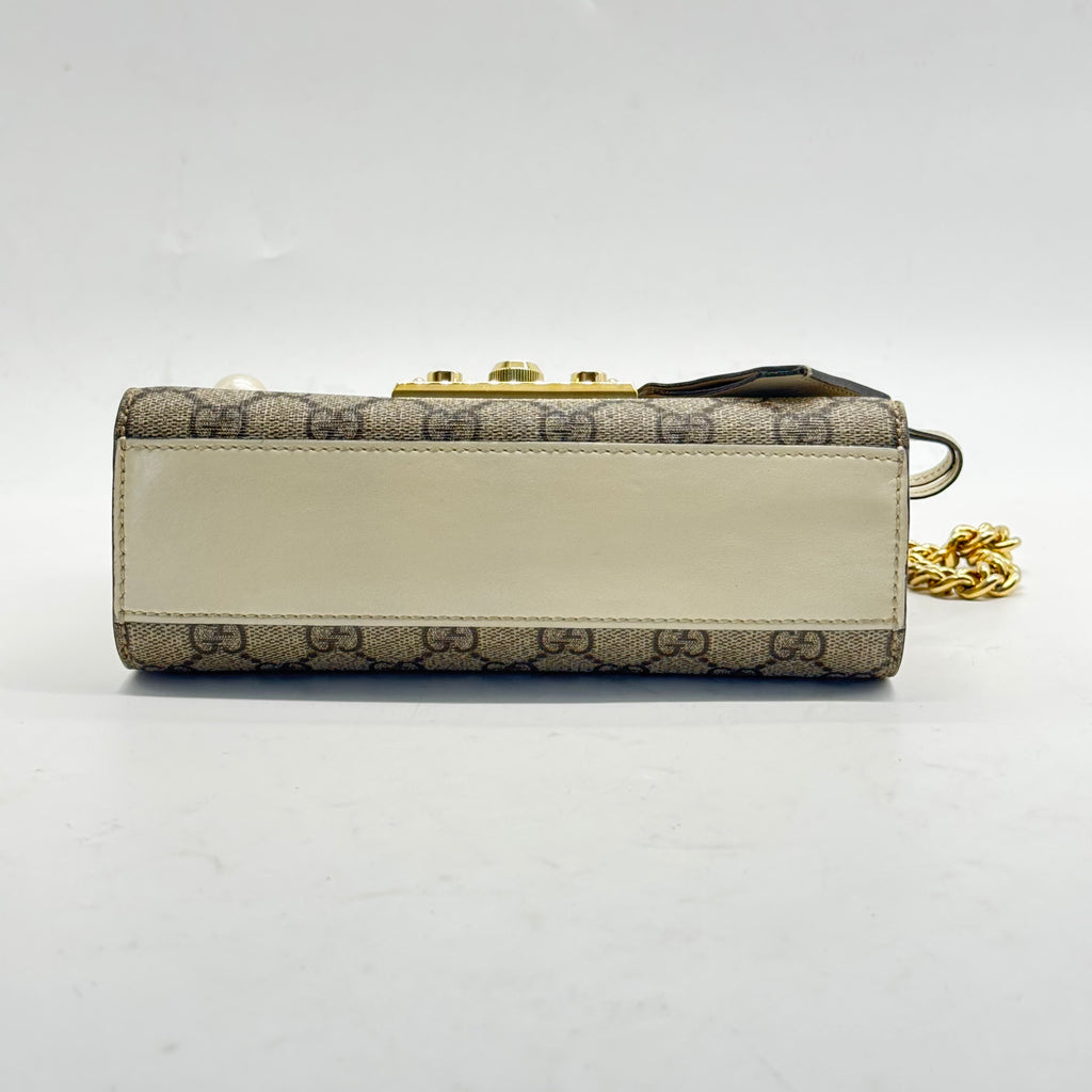 GG Supreme Pearl Embellished Padlock Bag