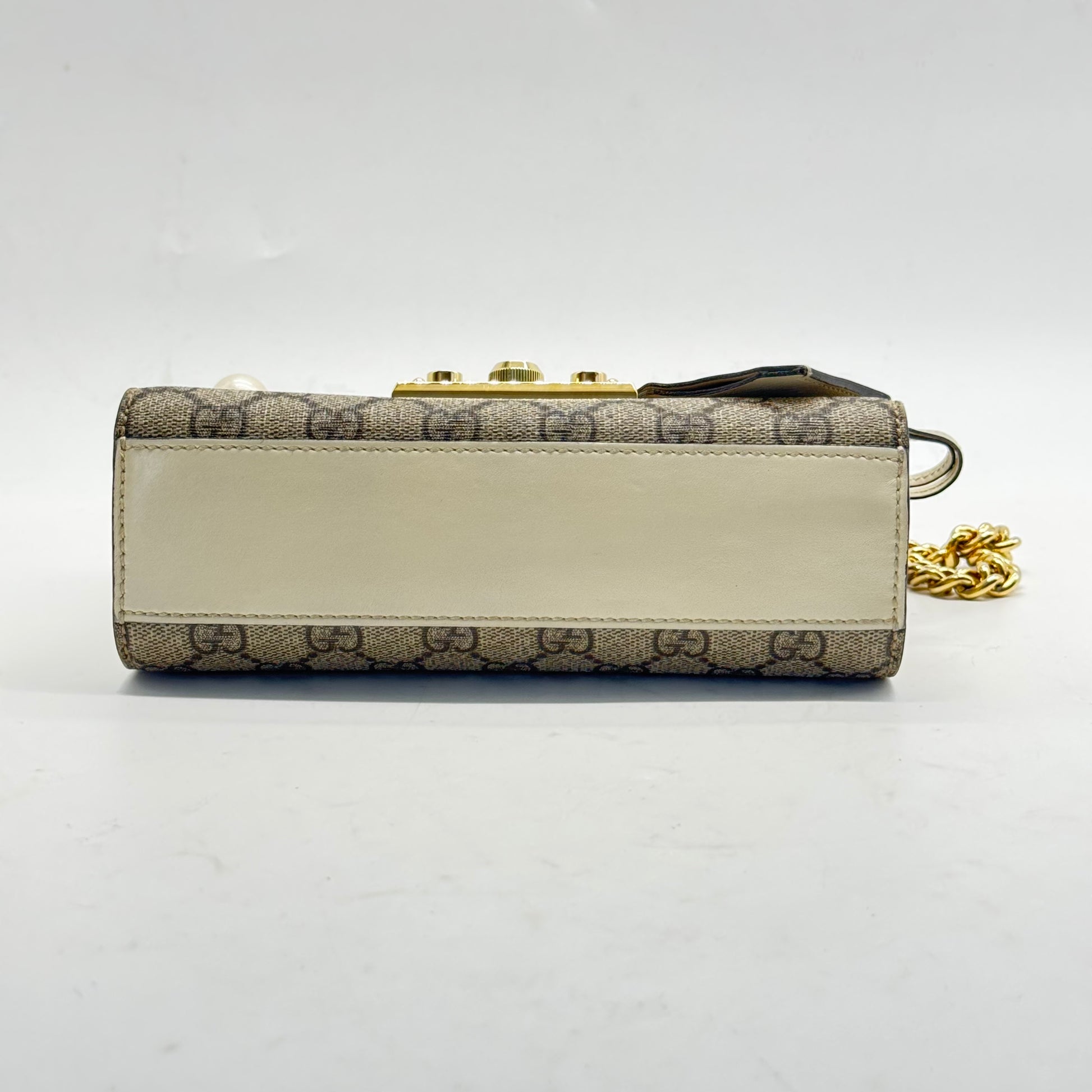 GG Supreme Pearl Embellished Padlock Bag
