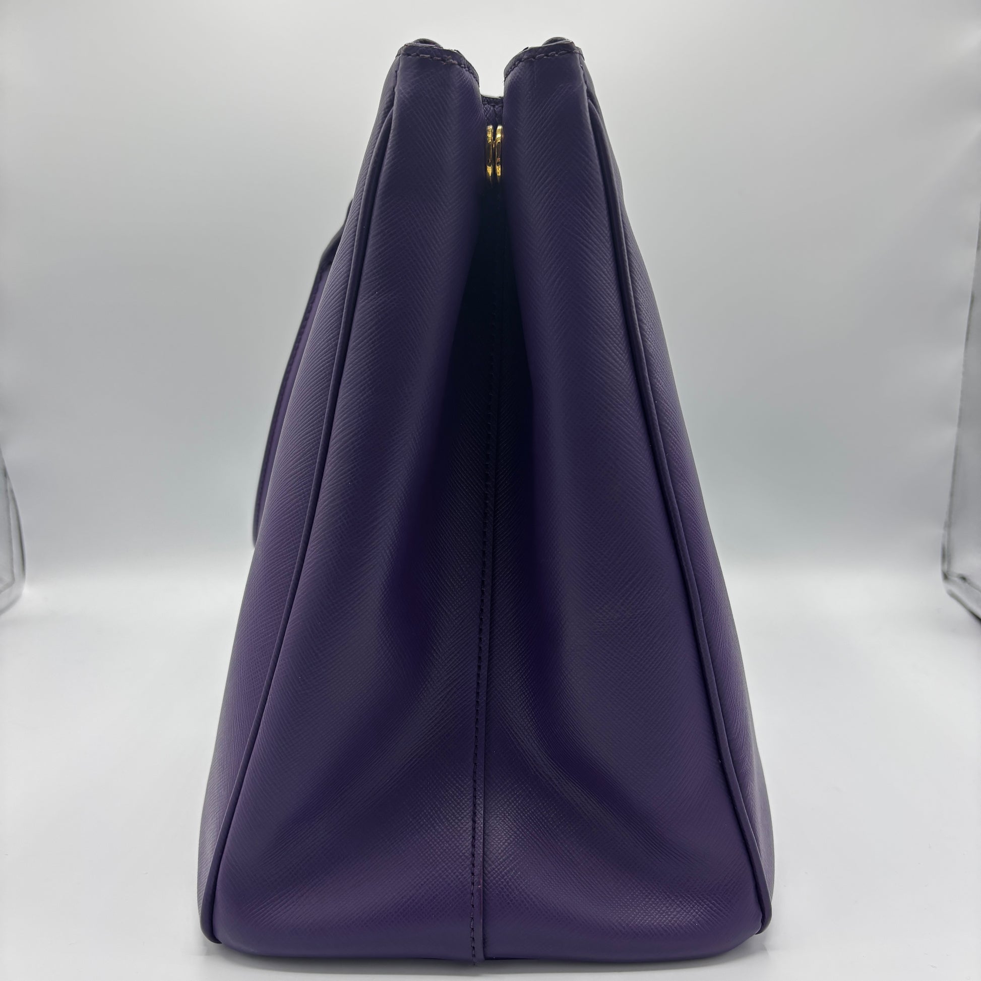 Double Zip Lux Tote Saffiano Leather Large
