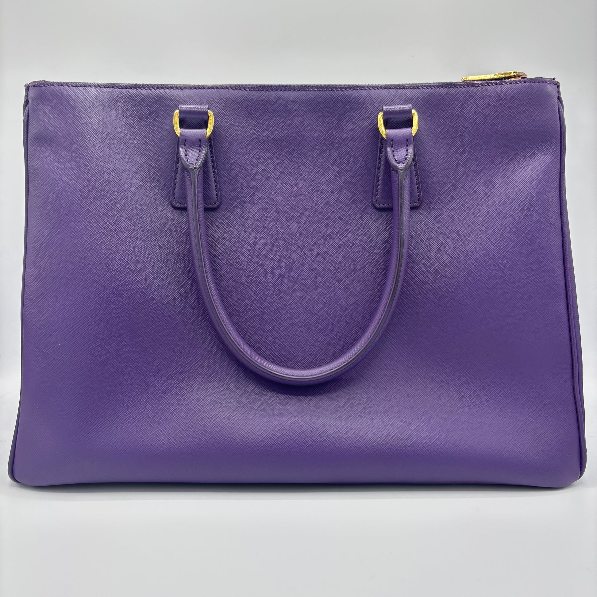 Double Zip Lux Tote Saffiano Leather Large