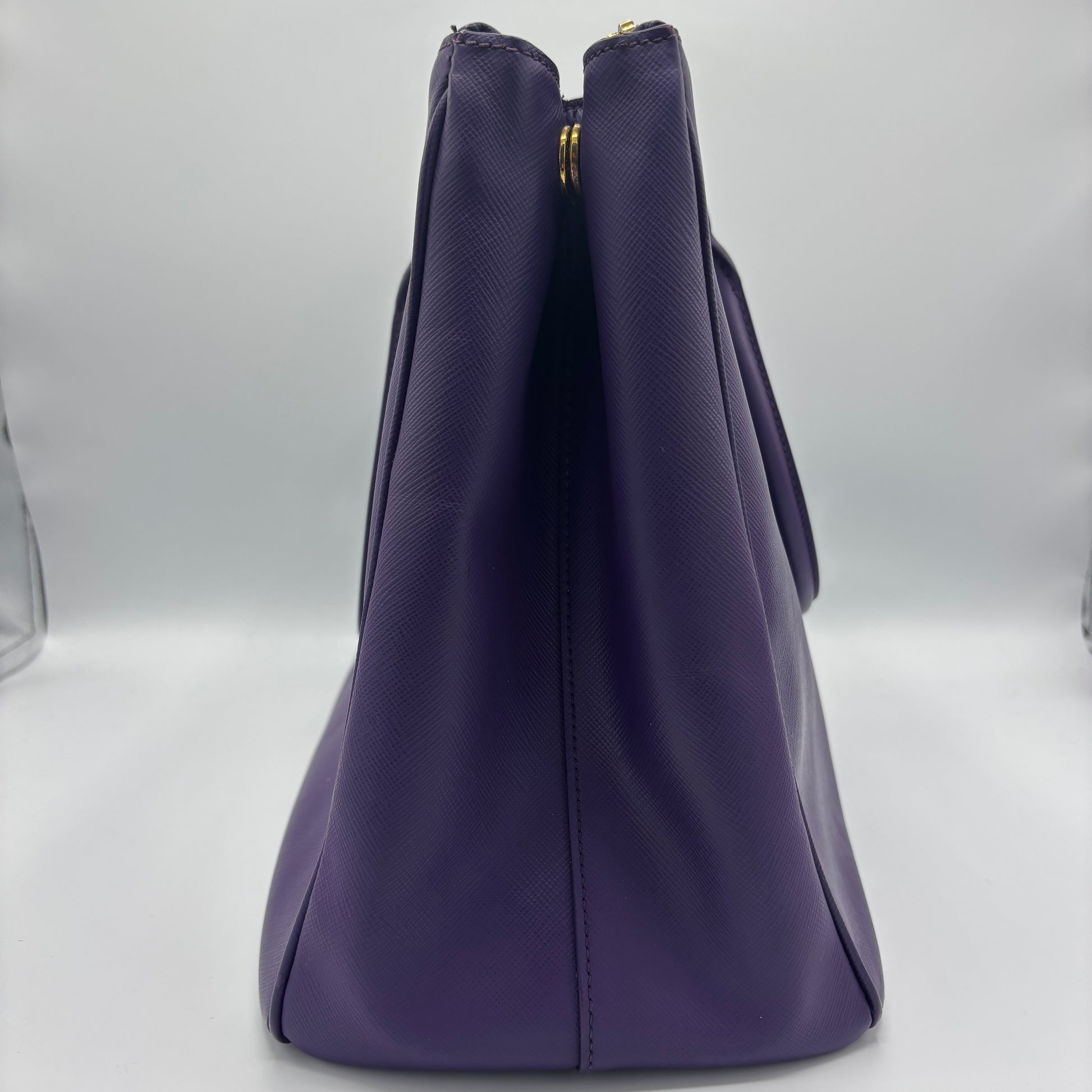 Double Zip Lux Tote Saffiano Leather Large