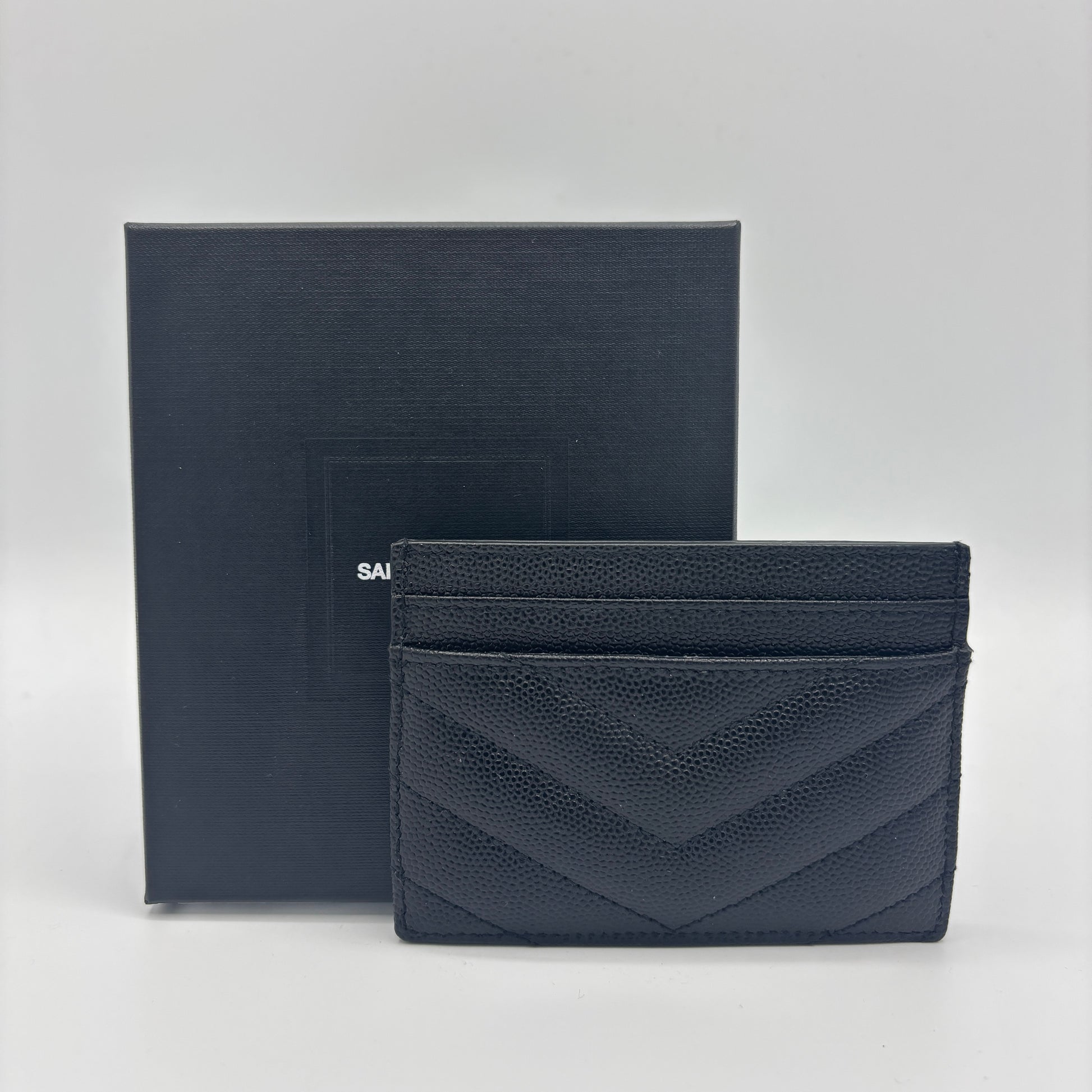 Classic Monogram Card Holder Matelasse Chevron Leather