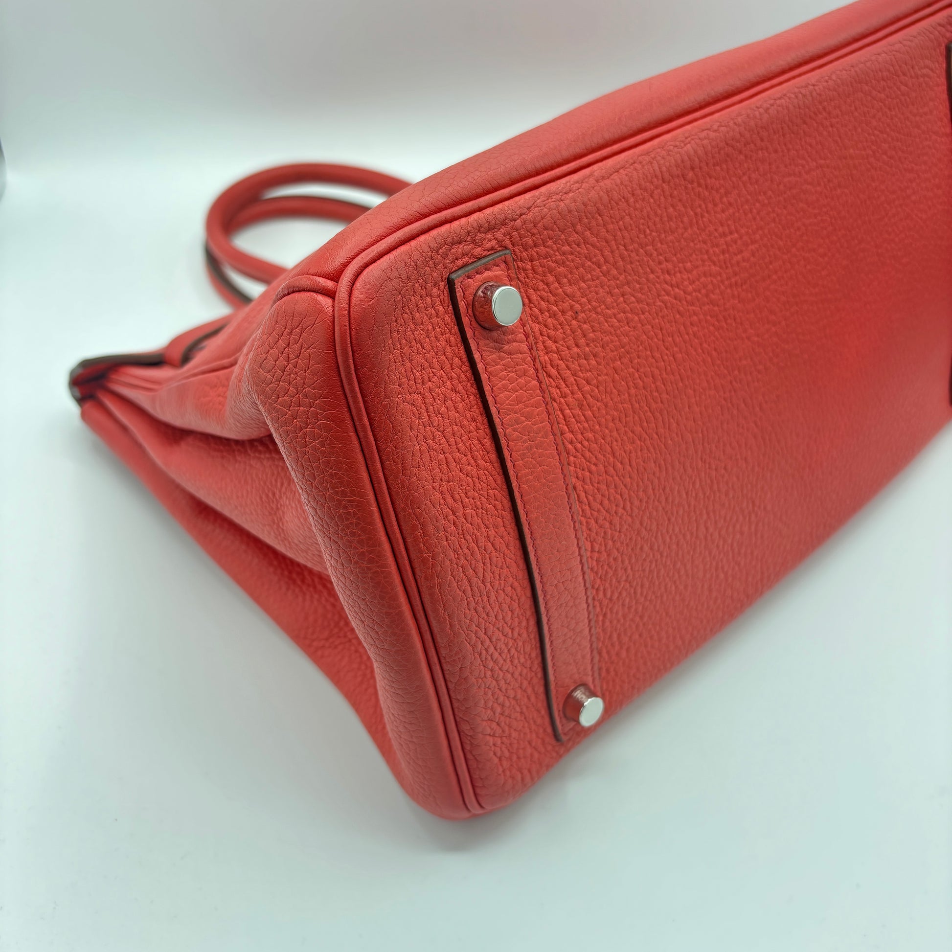Birkin Handbag Rose Jaipur Togo with Palladium Hardware 35