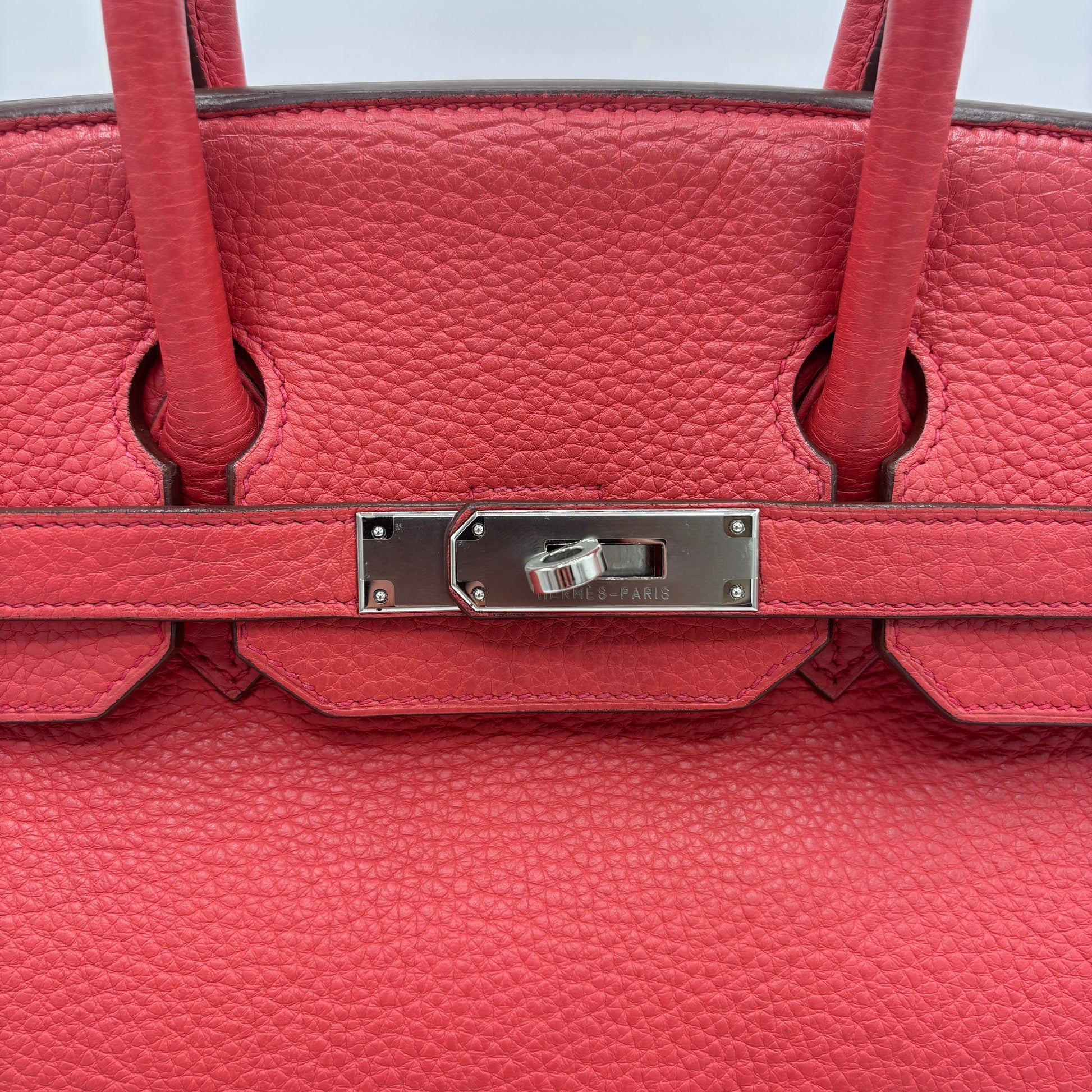 Birkin Handbag Rose Jaipur Togo with Palladium Hardware 35
