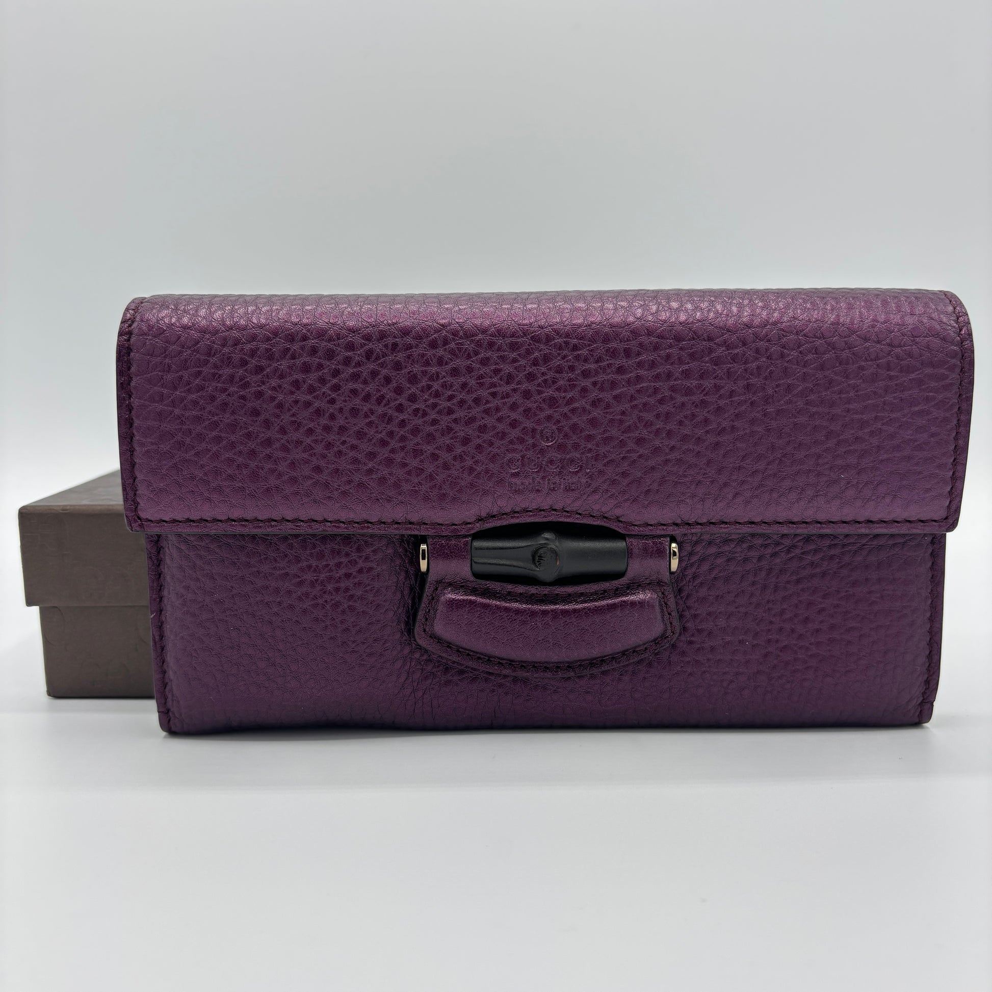 Bamboo Flap Wallet Leather