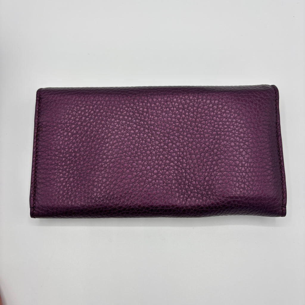 Bamboo Flap Wallet Leather