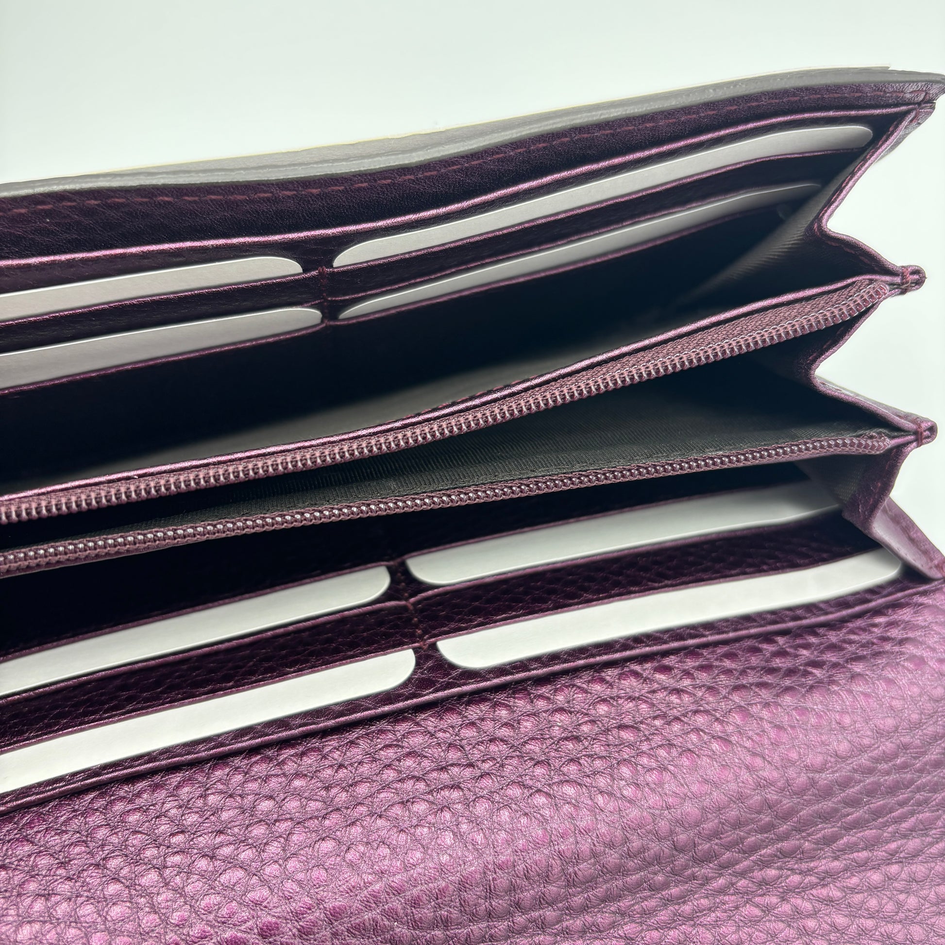 Bamboo Flap Wallet Leather