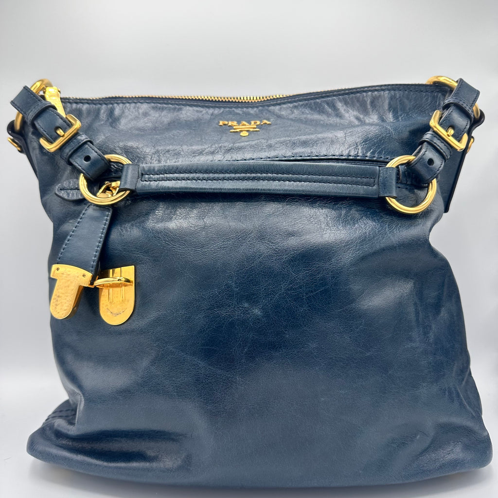 Vitello Shine Hobo Denim