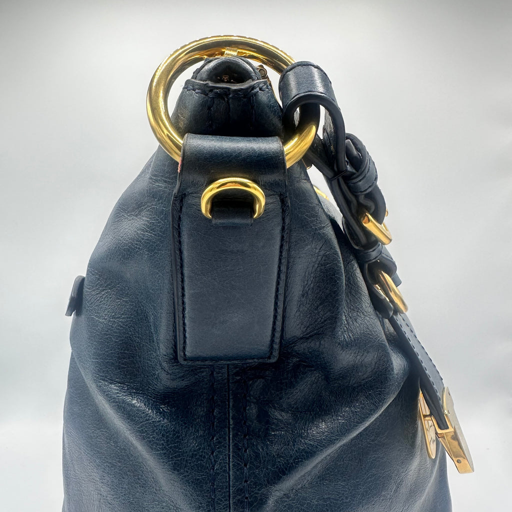 Vitello Shine Hobo Denim