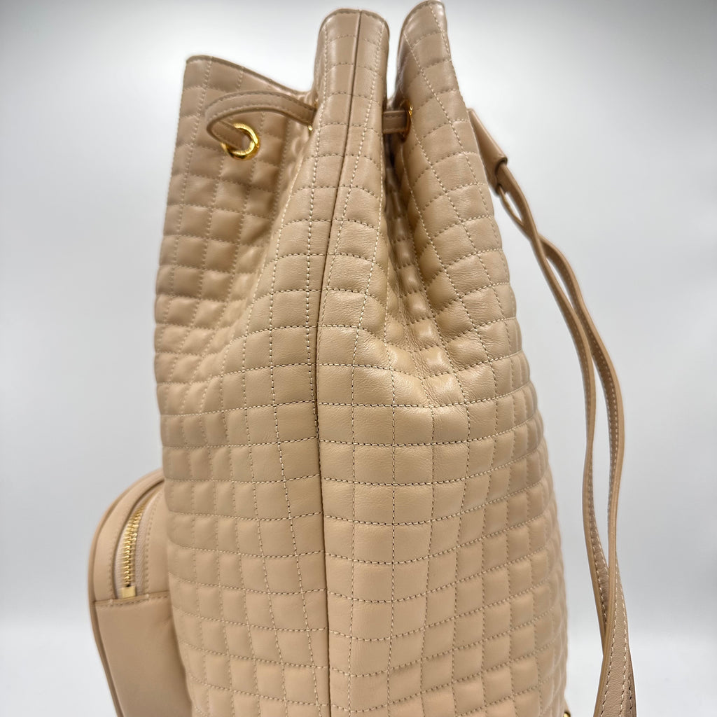 Celine Beige C Charm Bucket Bag