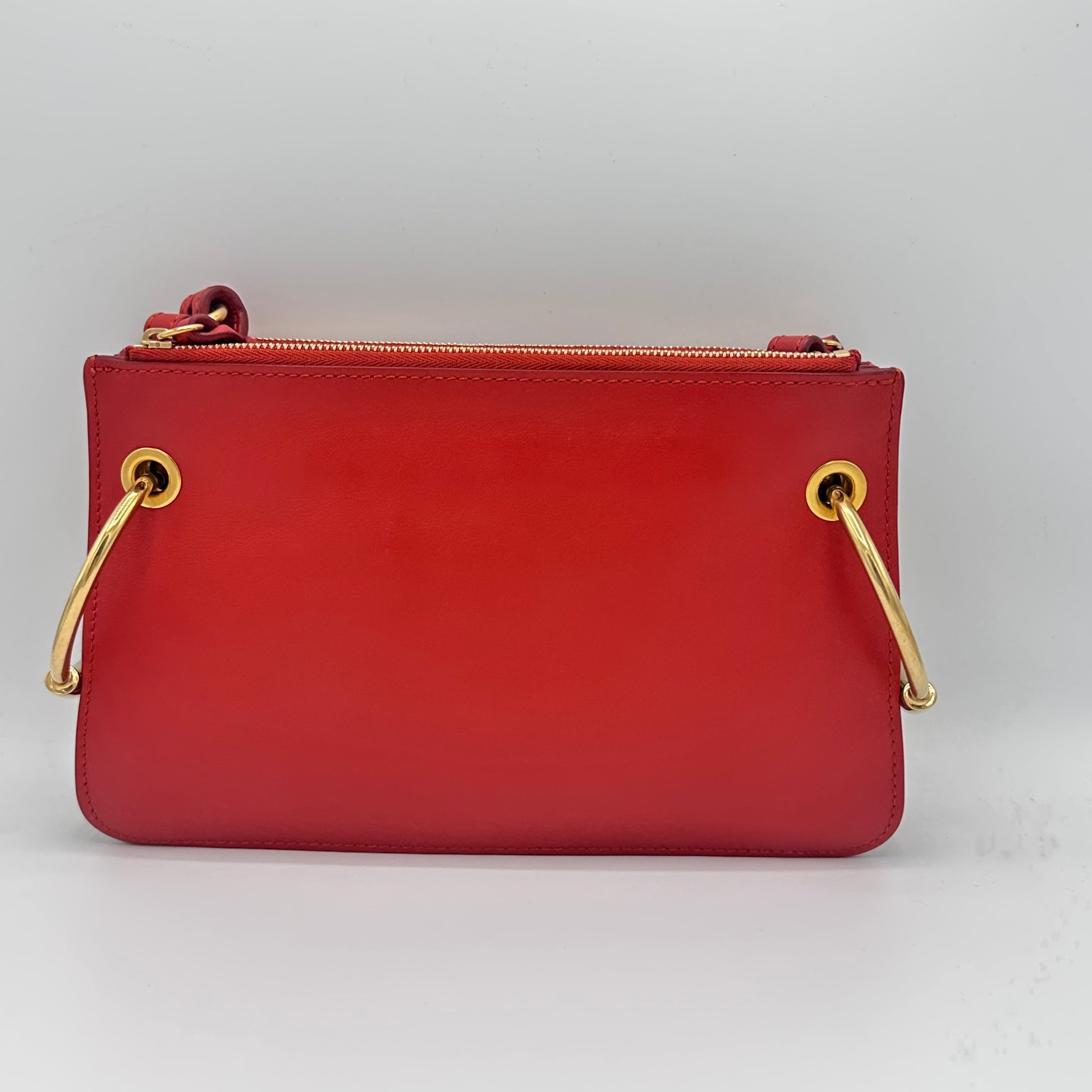 Calfskin Suede Small Roy Bag Earthy Red