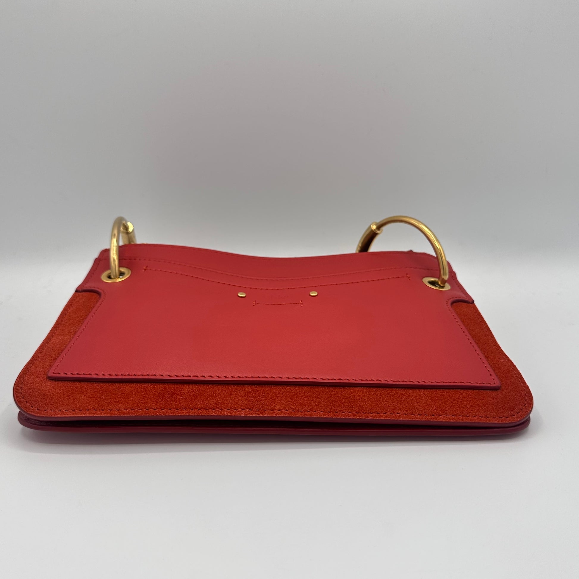 Calfskin Suede Small Roy Bag Earthy Red