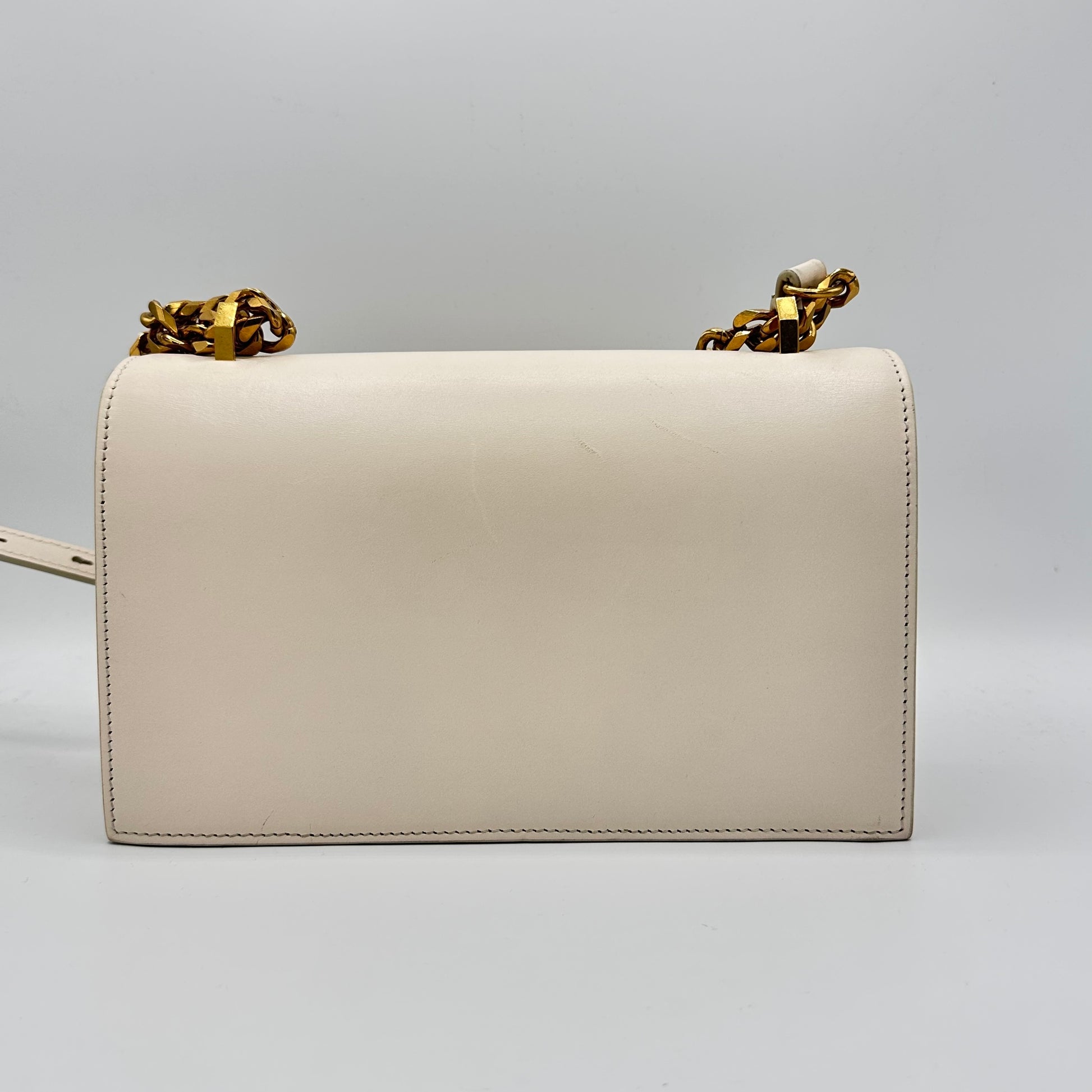 Calfskin Jeweled Satchel Ivory