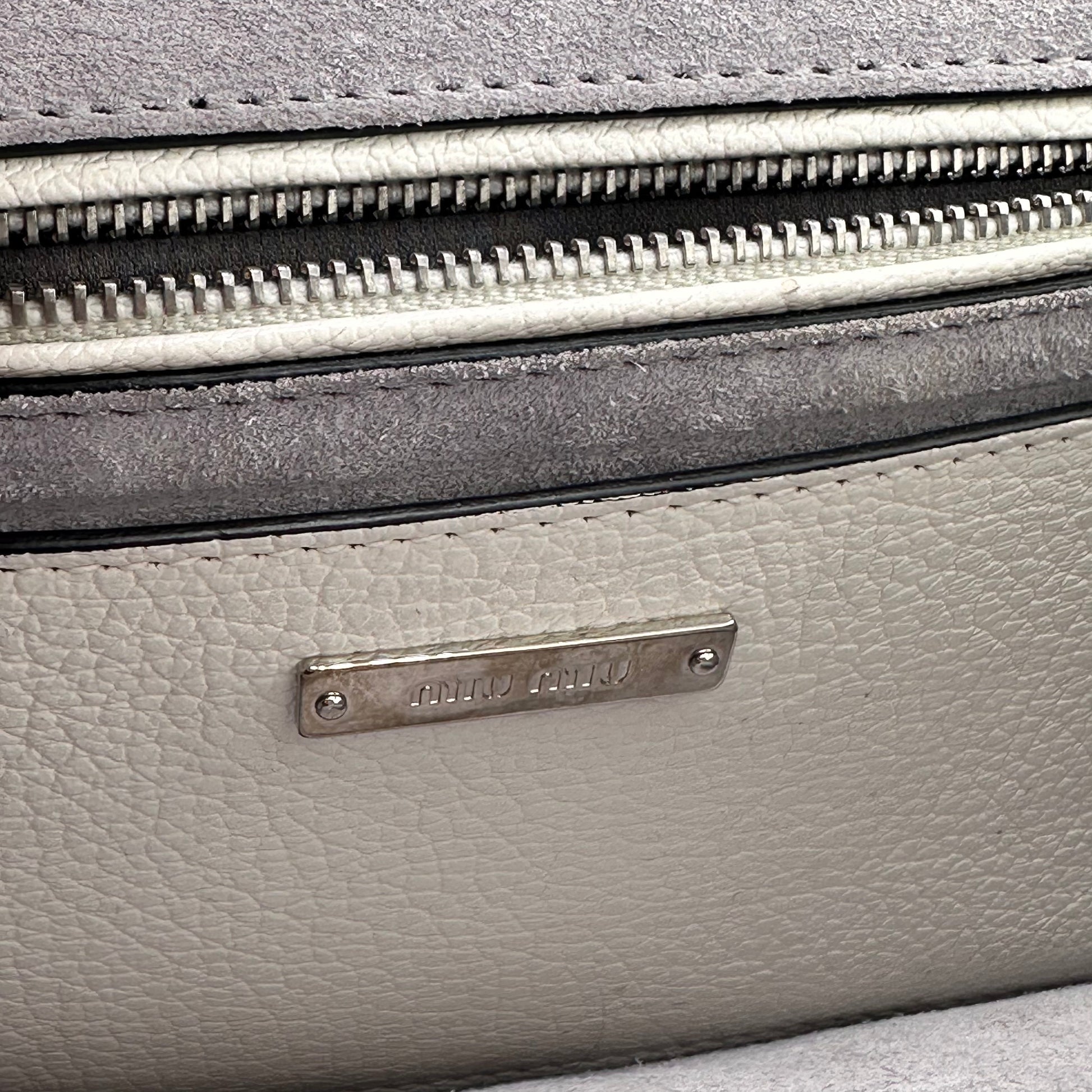 Madras Crystal Buckle Shoulder Bag Leather Small