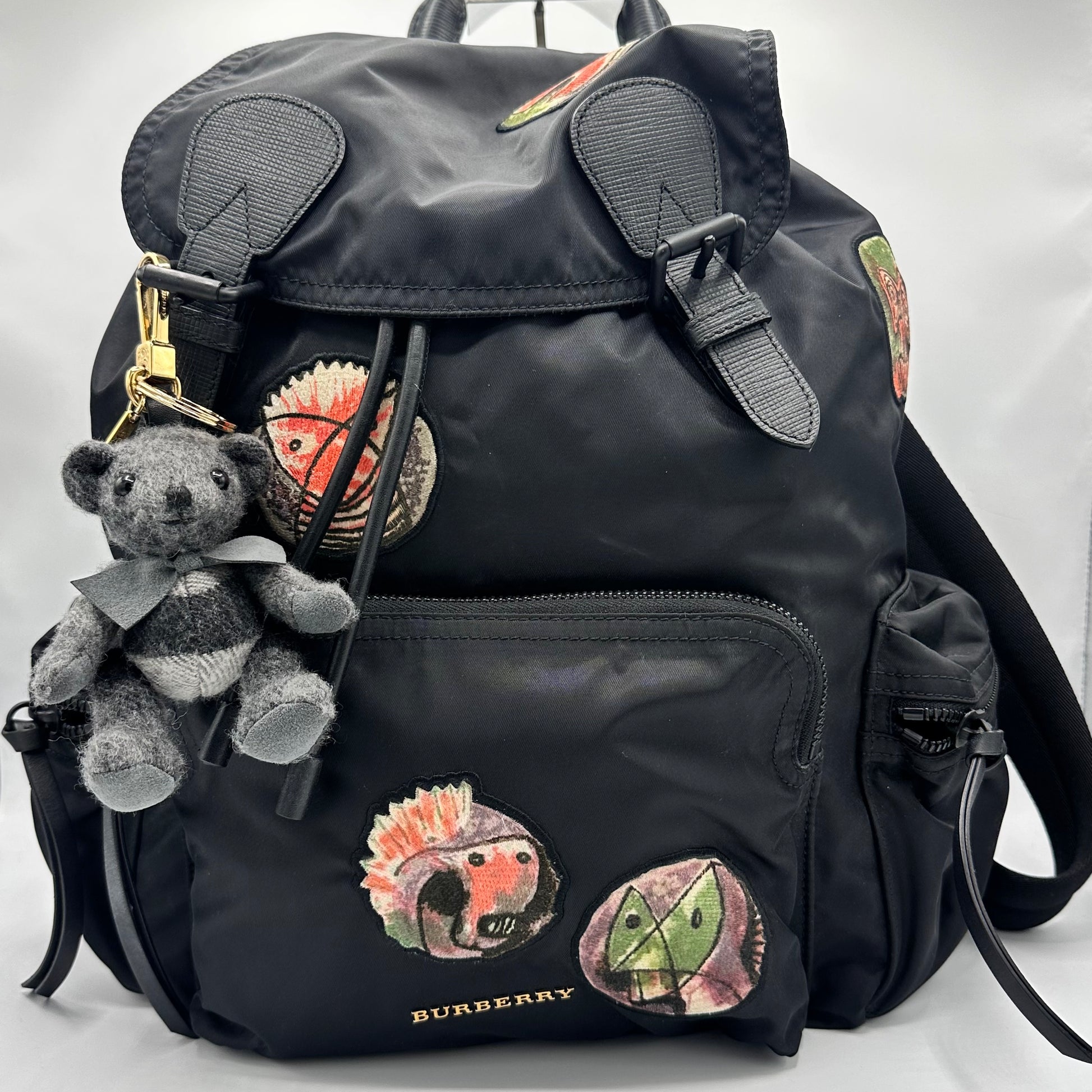 Burberry Nylon Patches Medium Rucksack Black