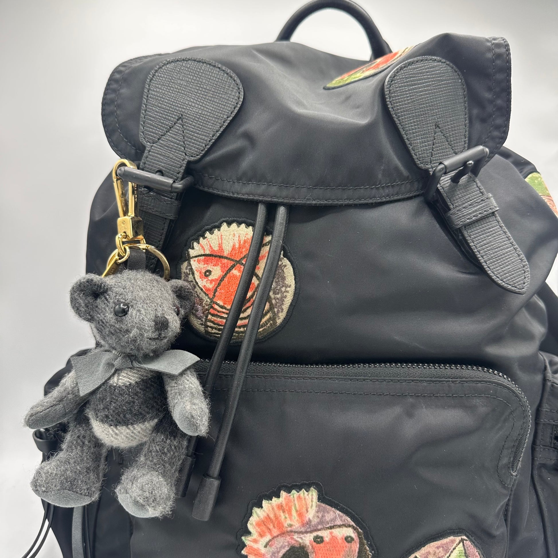 Burberry Nylon Patches Medium Rucksack Black