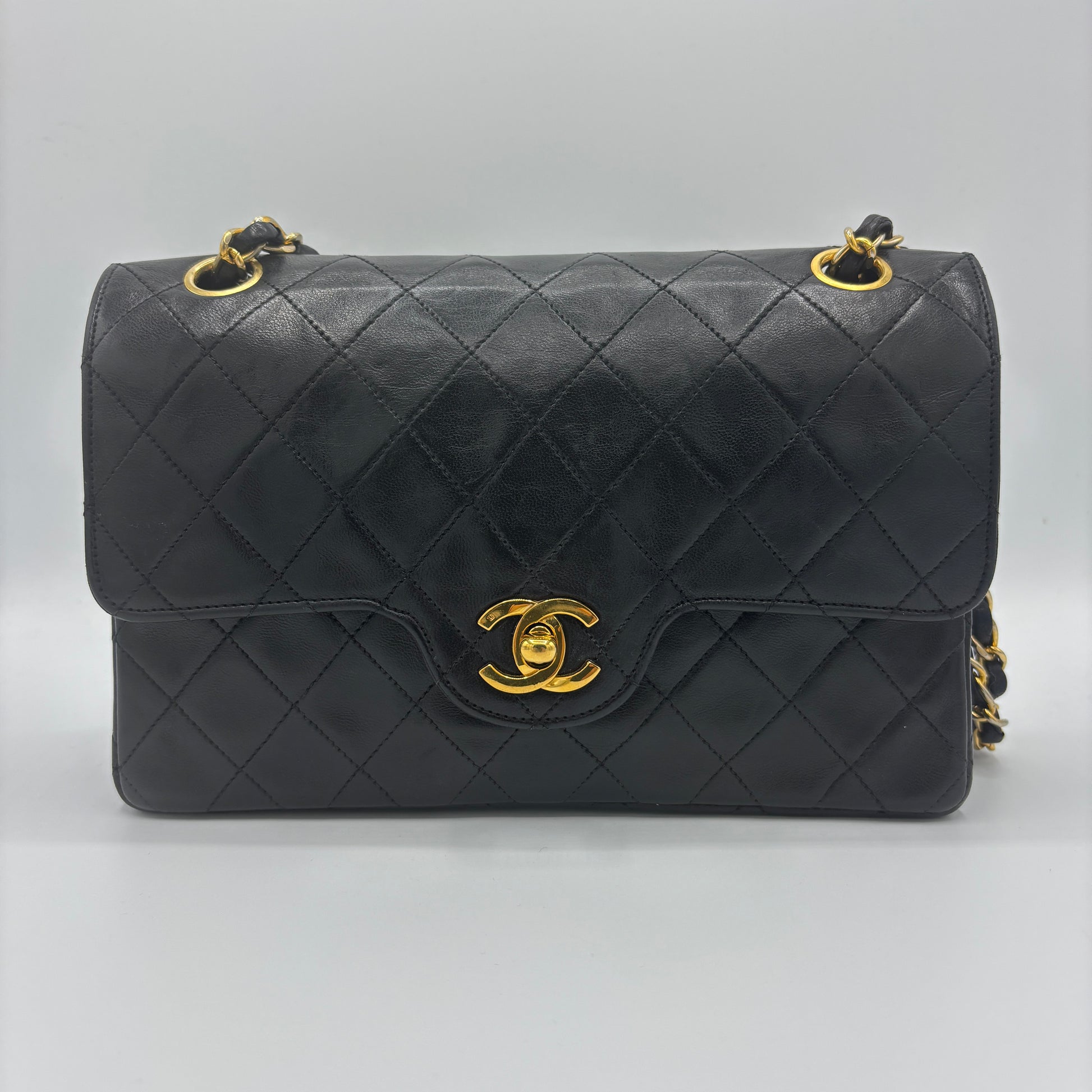 Vintage Classic Double Flap Bag Quilted Lambskin Small