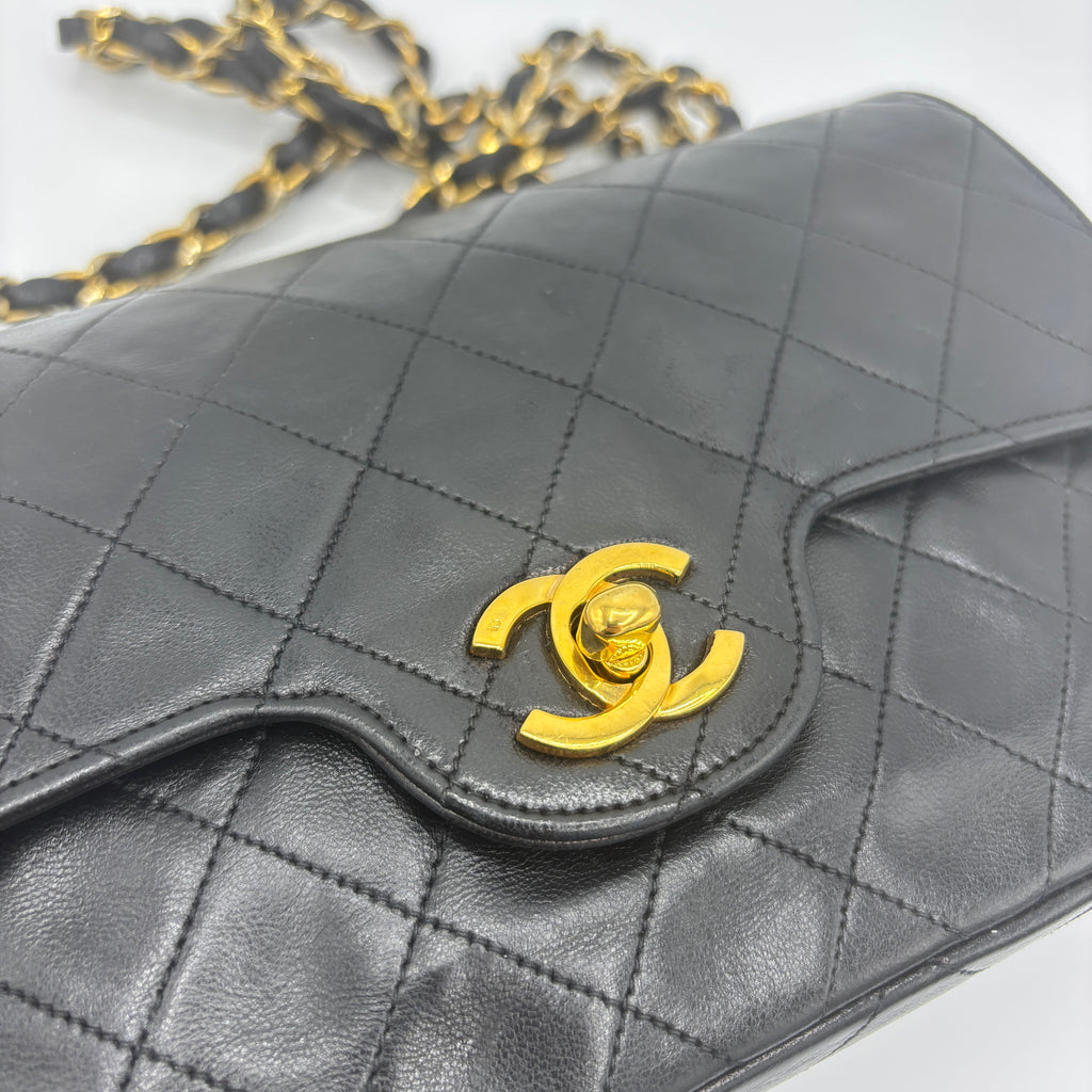 Vintage Classic Double Flap Bag Quilted Lambskin Small