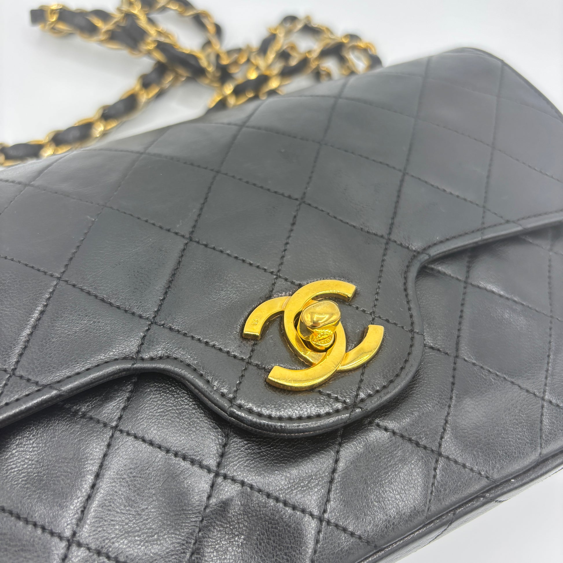 Vintage Classic Double Flap Bag Quilted Lambskin Small