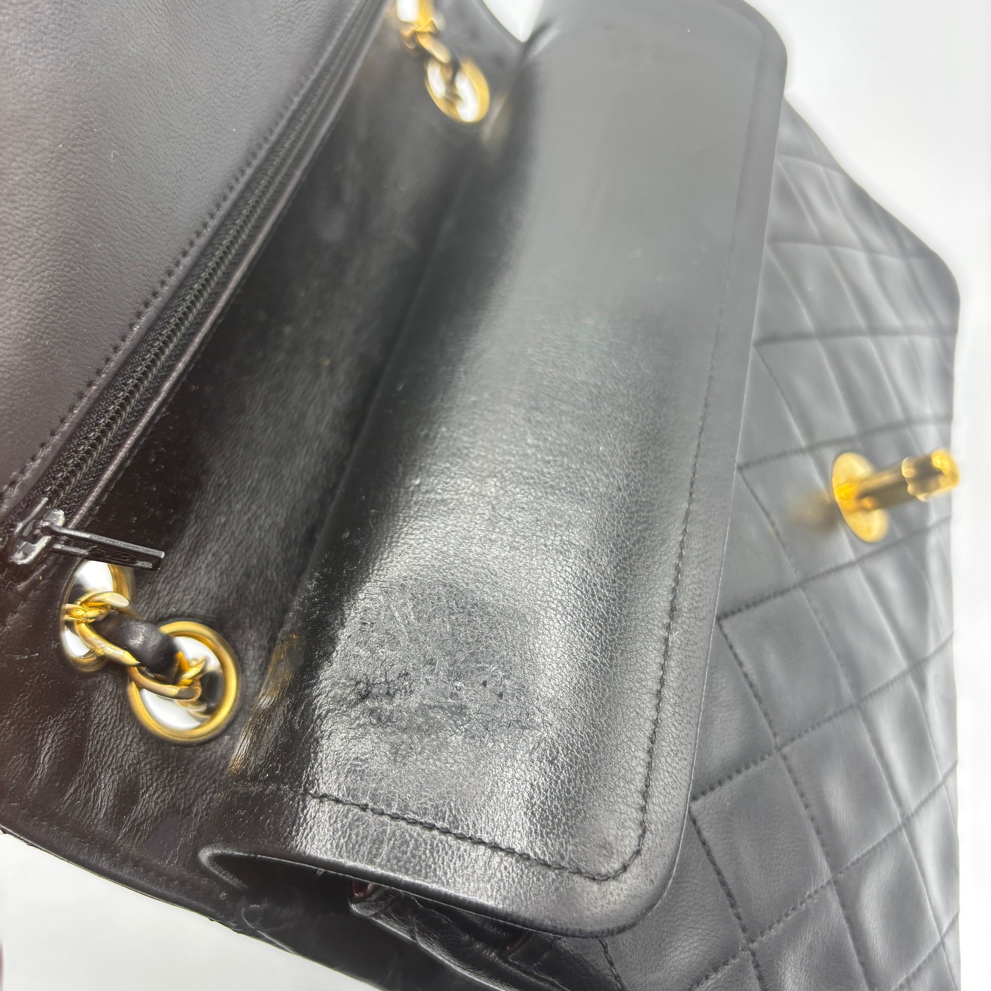 Vintage Classic Double Flap Bag Quilted Lambskin Small