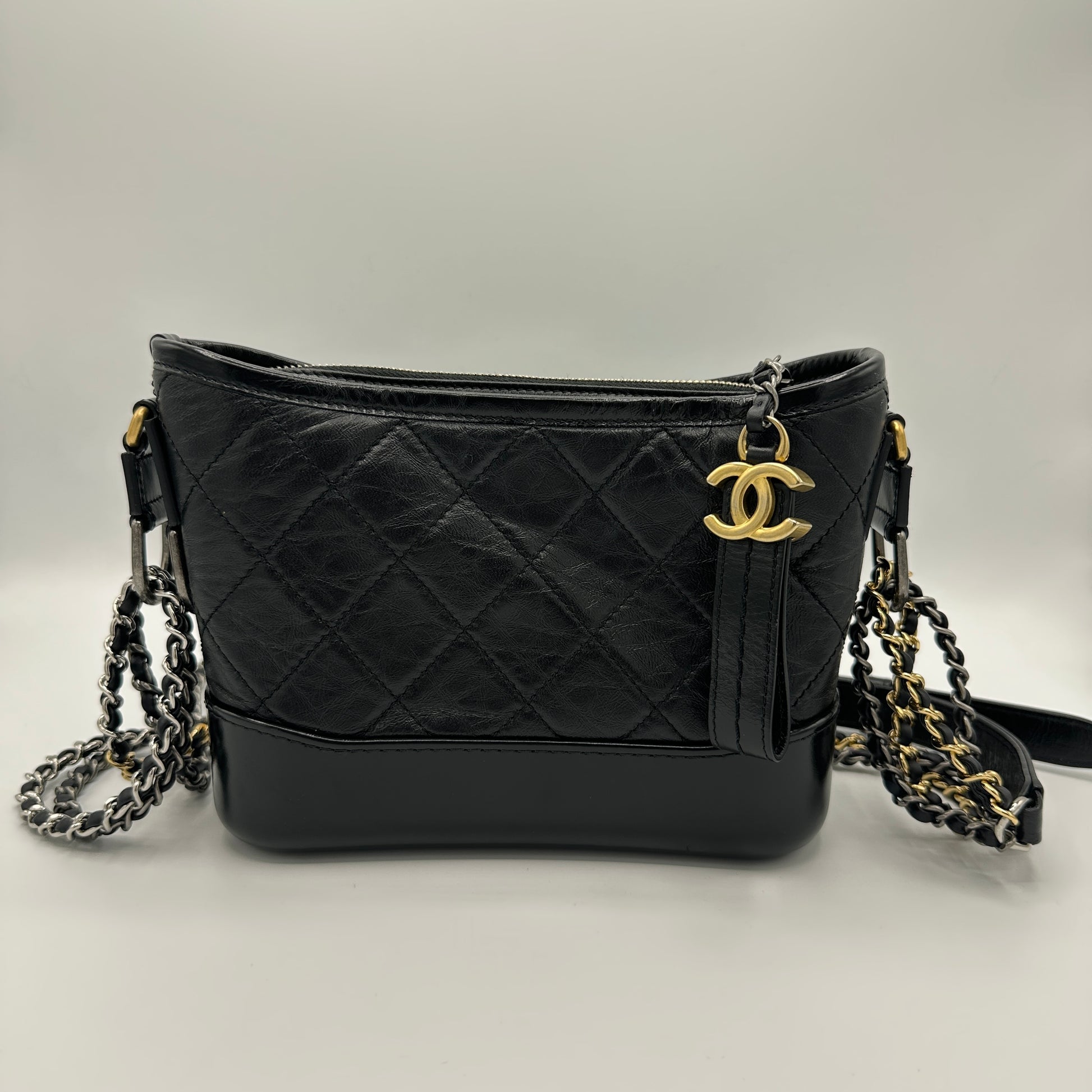Gabrielle Hobo Quilted Aged Calfskin Small