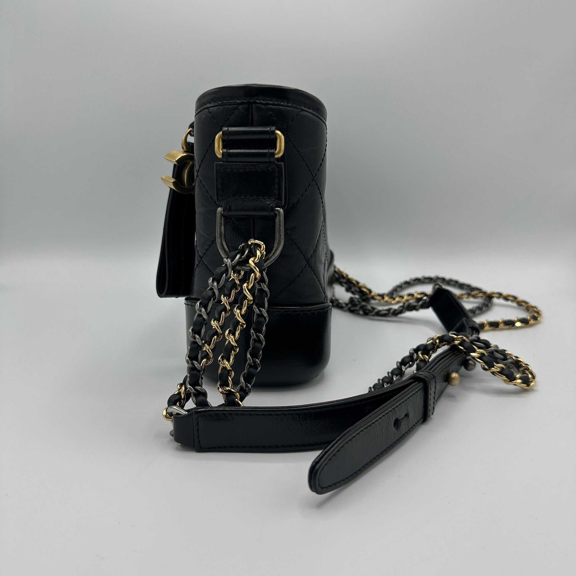 Gabrielle Hobo Quilted Aged Calfskin Small