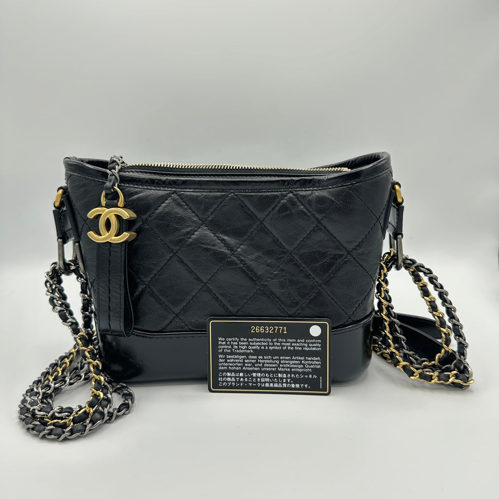 Gabrielle Hobo Quilted Aged Calfskin Small