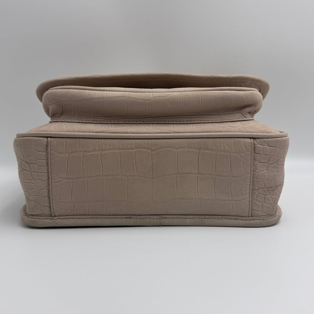 Niki Baby in Light Natural Suede Croc NJ