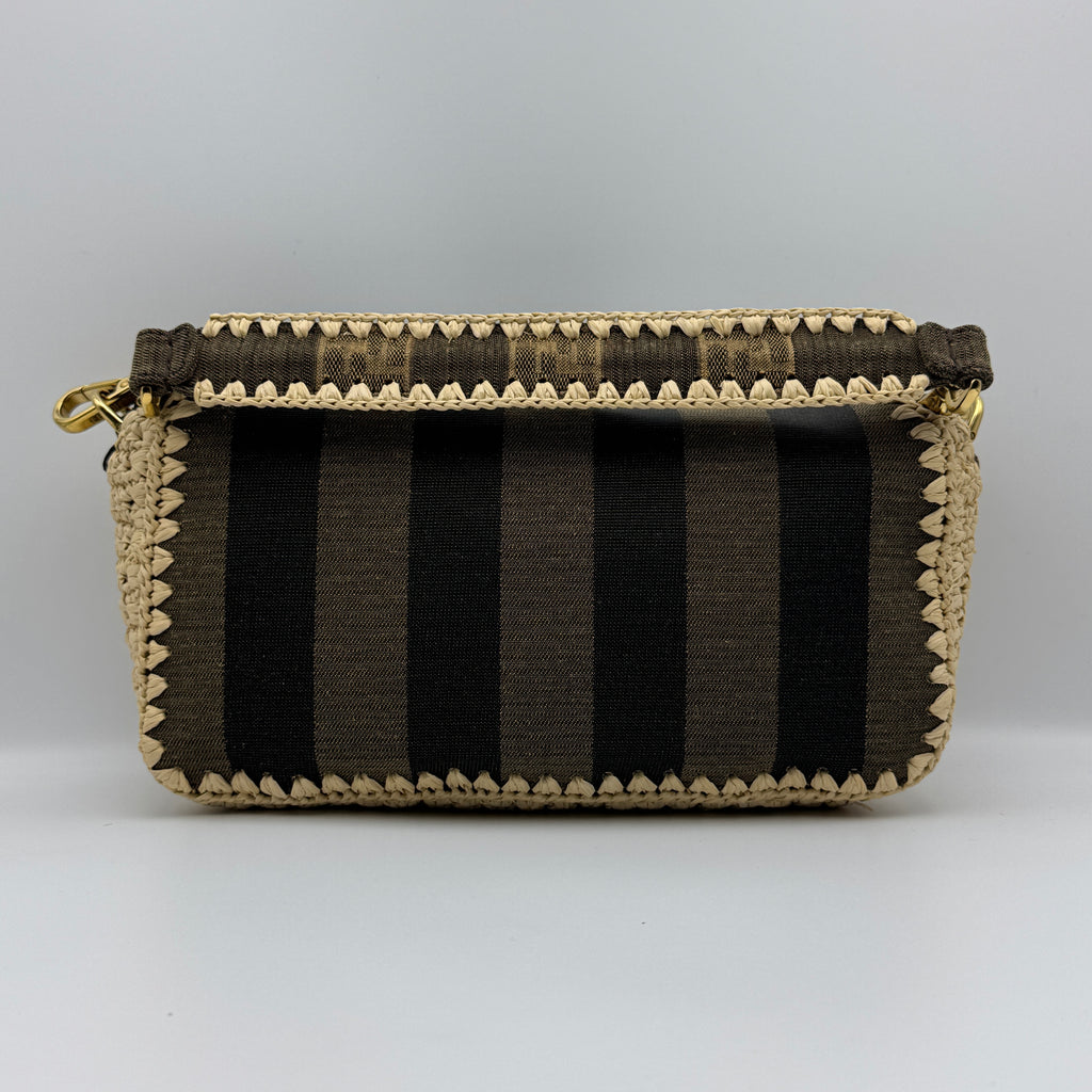 Baguette NM Bag Pequin Canvas with Raffia NJ