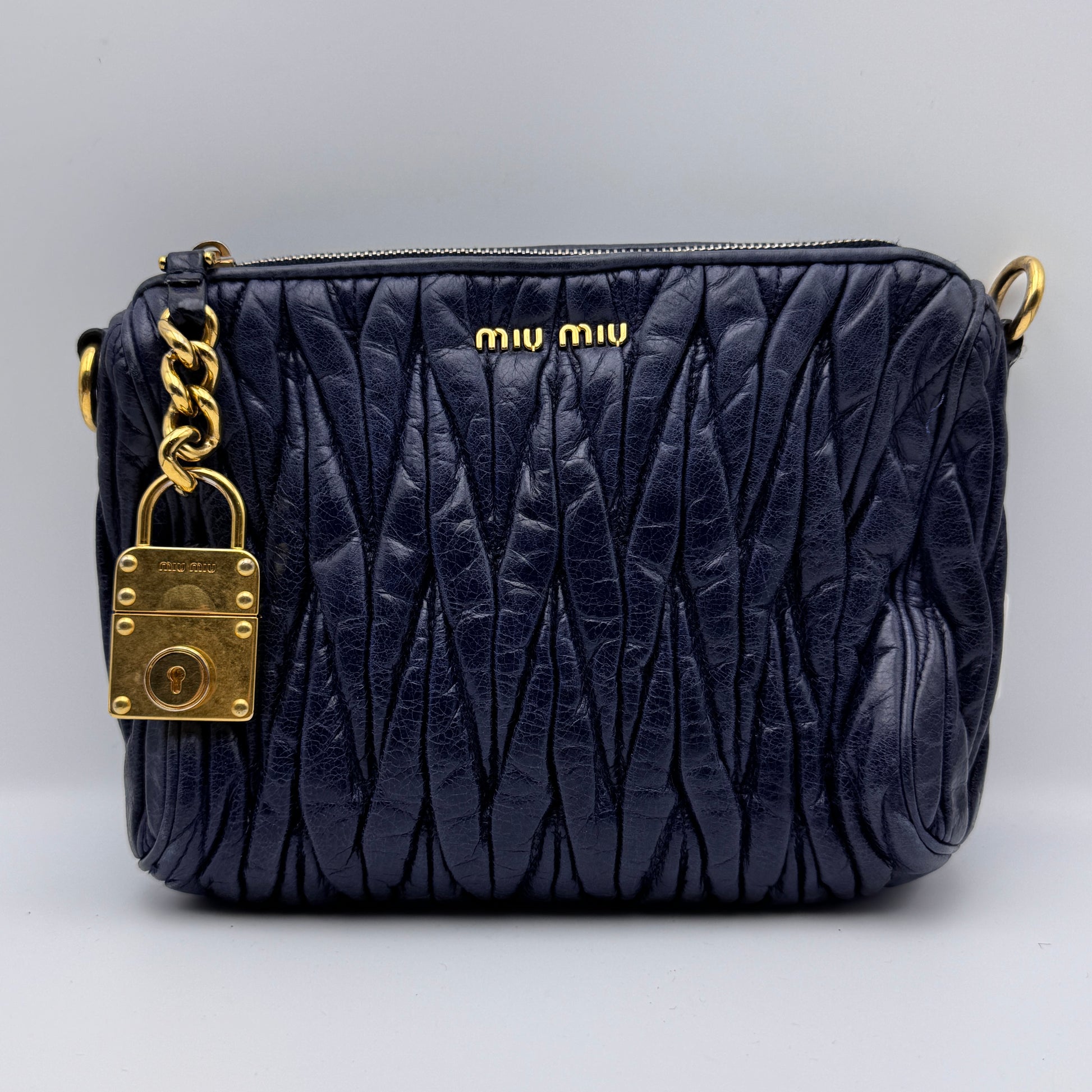 Nappa Matelasse Shoulder Bag Bleuette NJ