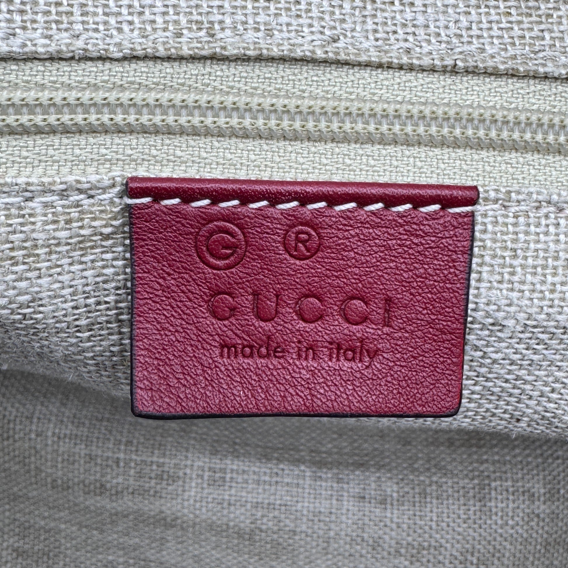 Red Microguccissima Leather Boston Bag NJ