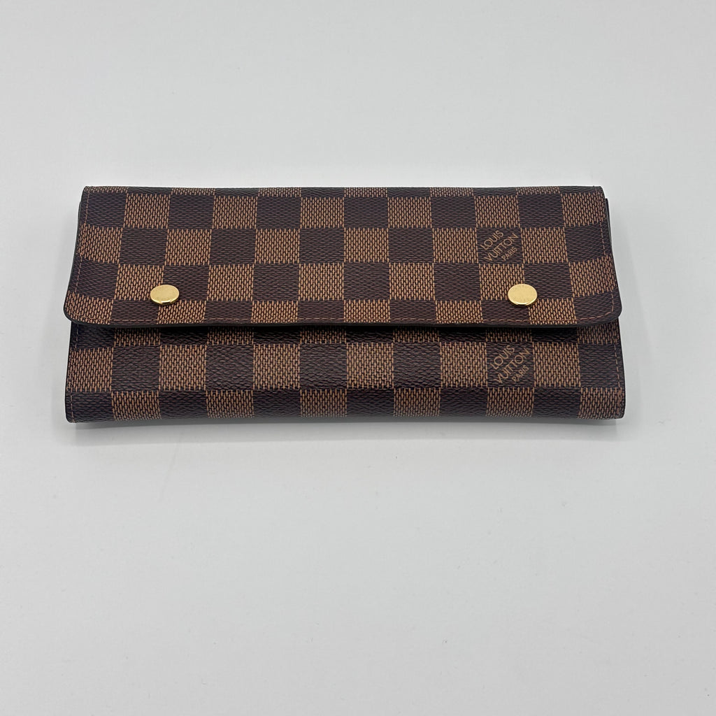 Damier Ebene Pattern Coated Canvas Modulable Compact Wallet