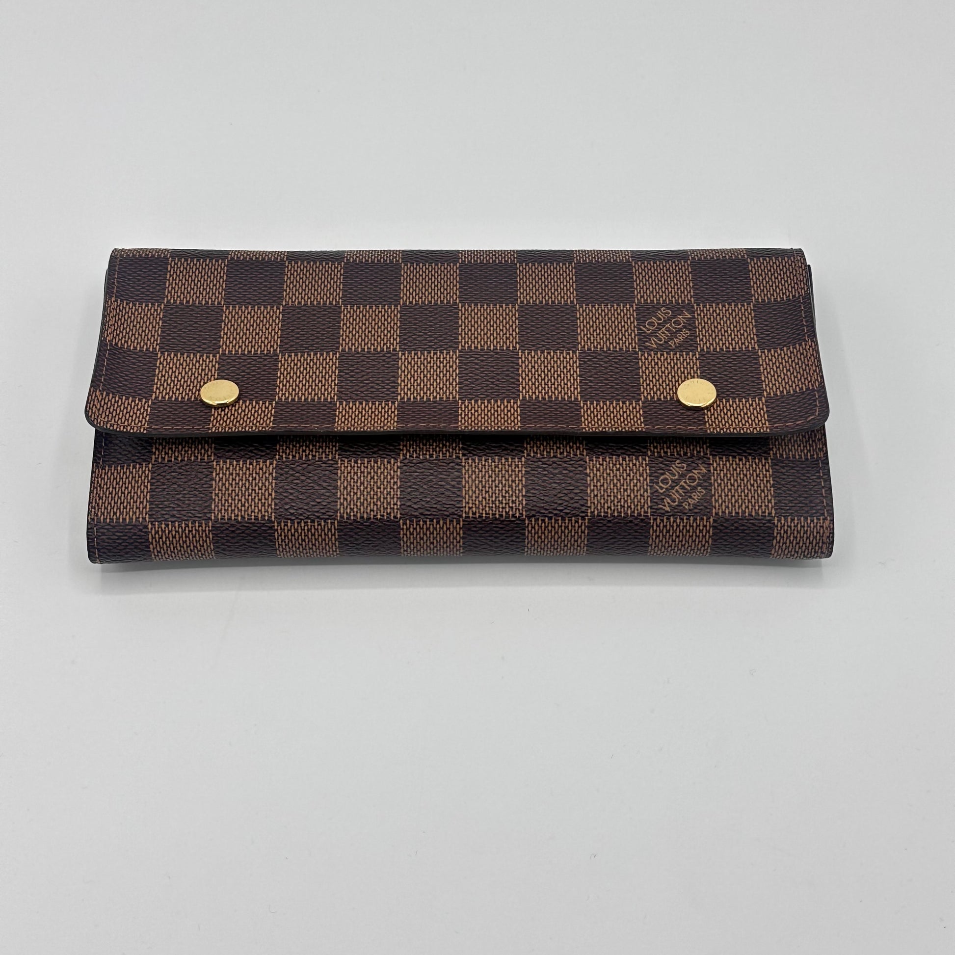 Damier Ebene Pattern Coated Canvas Modulable Compact Wallet