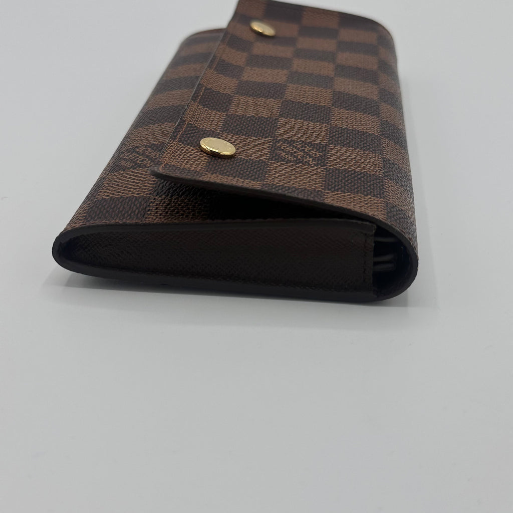 Damier Ebene Pattern Coated Canvas Modulable Compact Wallet