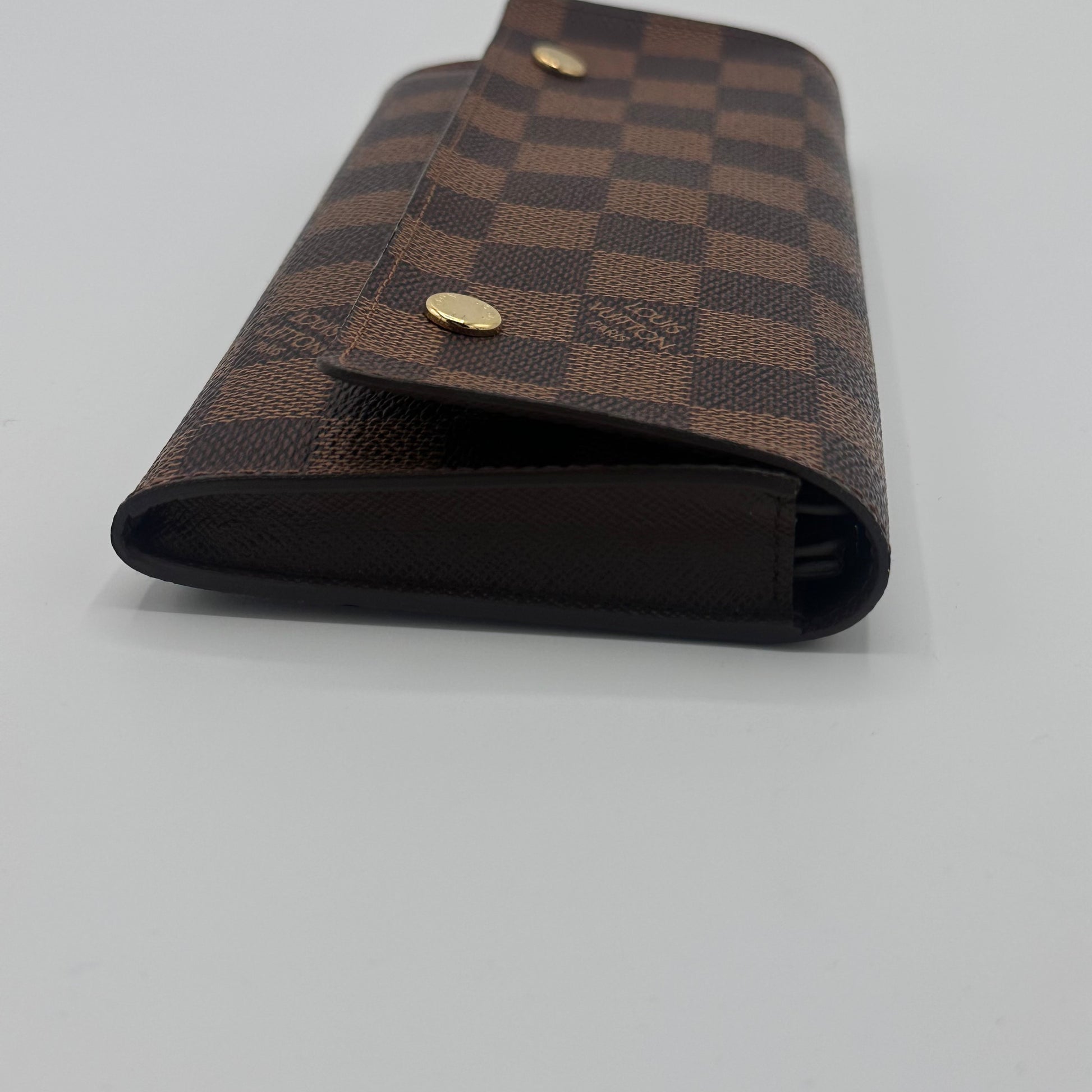 Damier Ebene Pattern Coated Canvas Modulable Compact Wallet