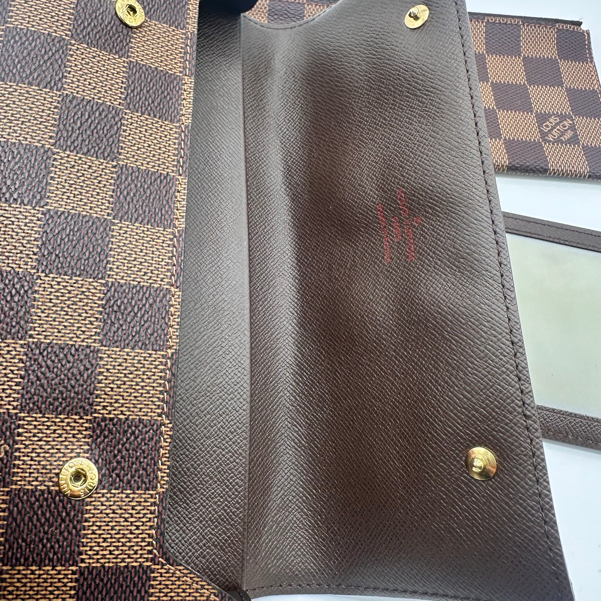 Damier Ebene Pattern Coated Canvas Modulable Compact Wallet