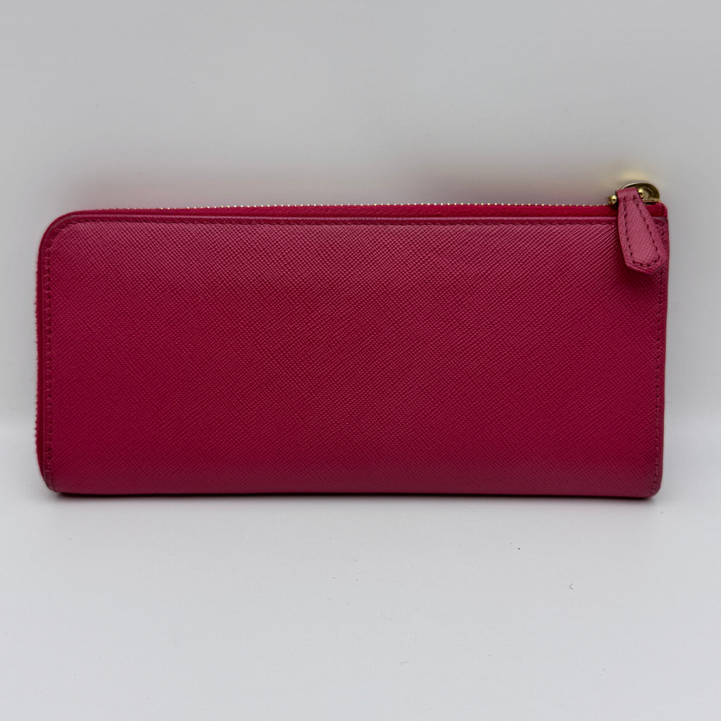 Saffiano Metal Leather Continental Wallet NJ