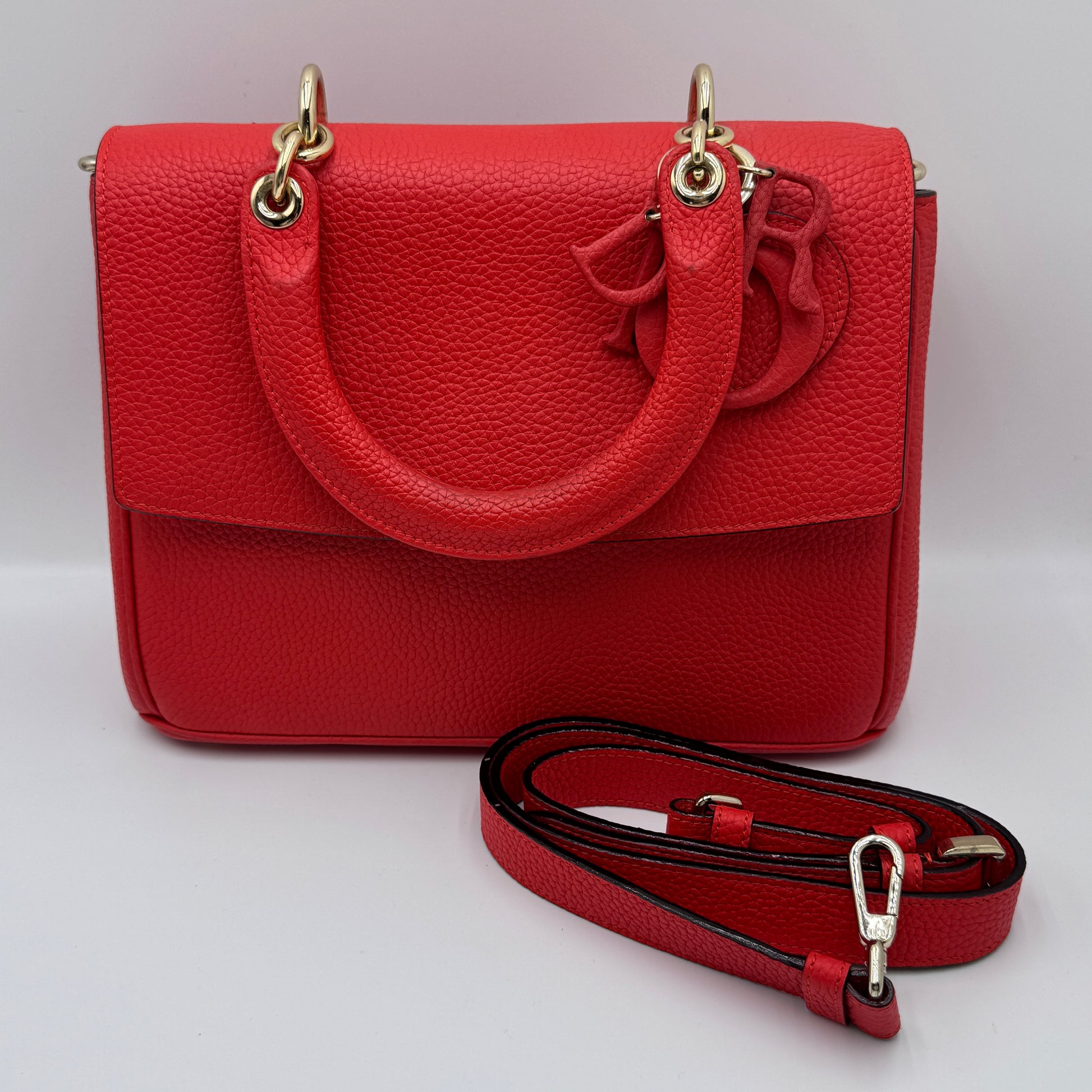 Be Dior Bag Pebbled Leather Small NJ
