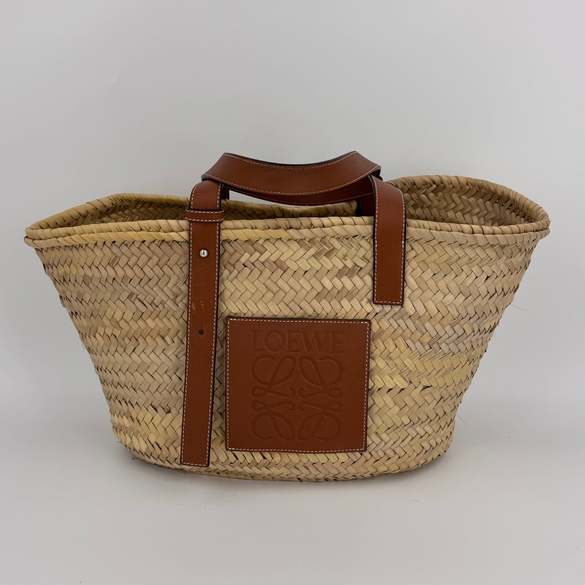 Raffia Basket Tote Bag Natural Tan NJ