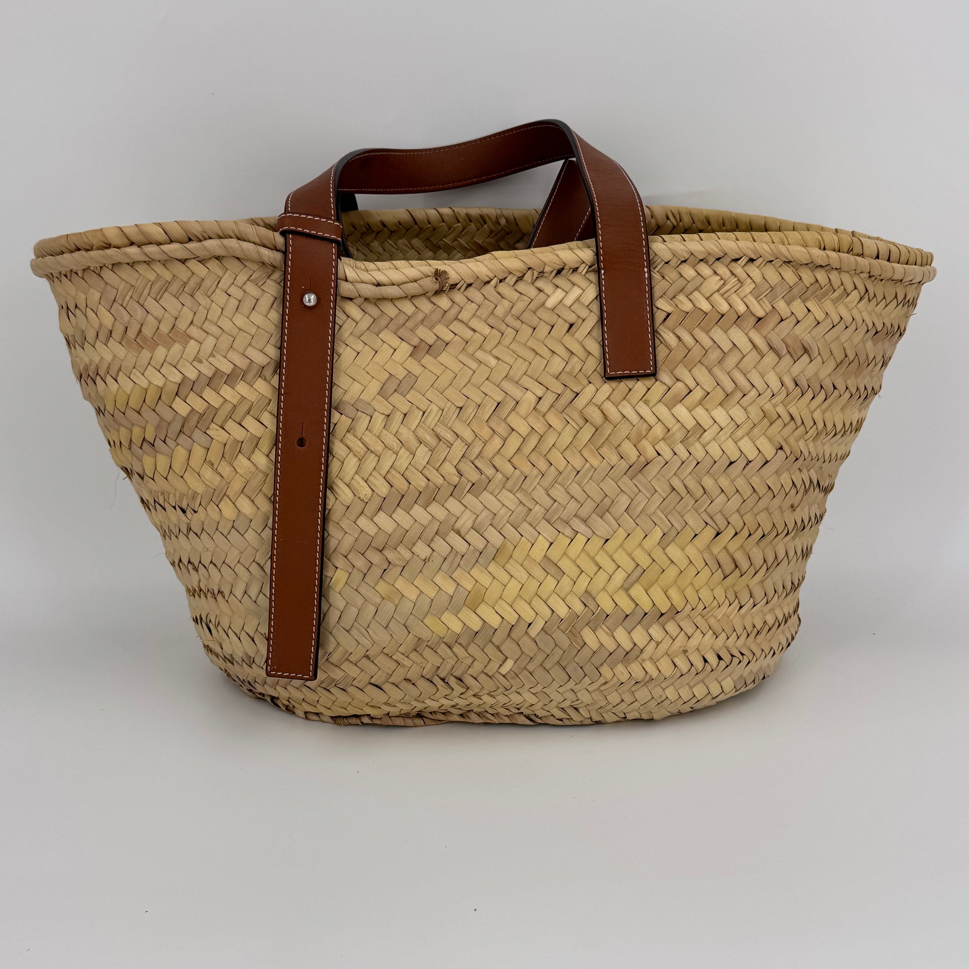 Raffia Basket Tote Bag Natural Tan NJ