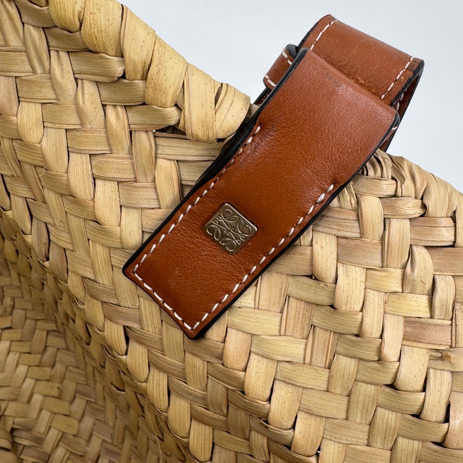 Raffia Basket Tote Bag Natural Tan NJ