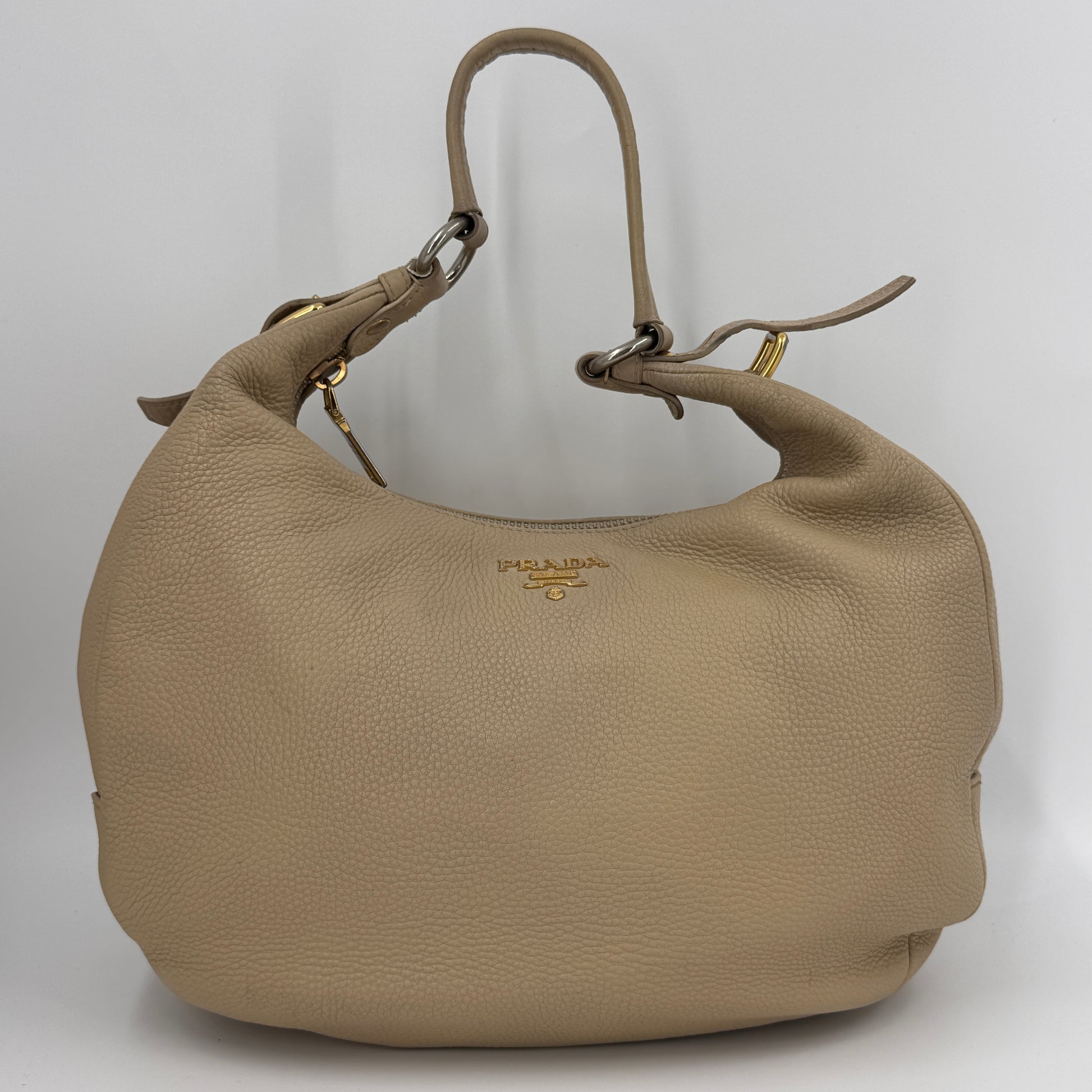 Vitello Daino Leather Hobo NJ